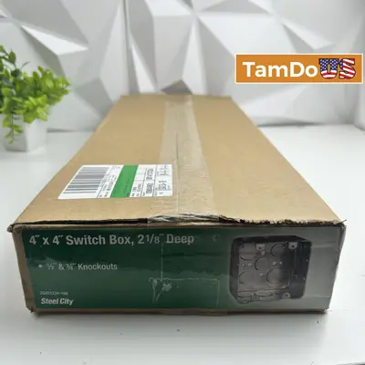 Steel City 4"x4" Switch Box, Case of 10, UL Listed at Electrical Equipment & Supplies in new condition