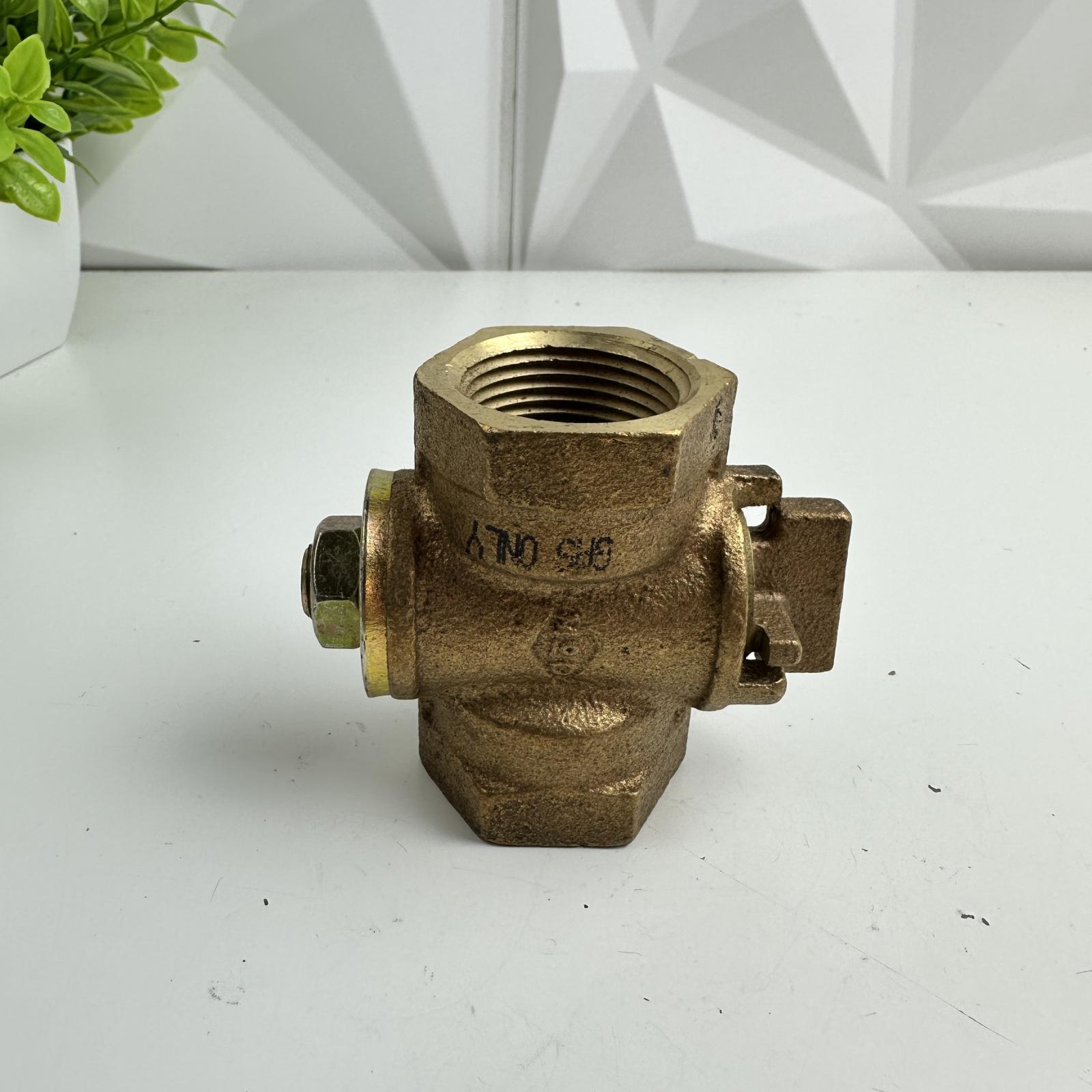 1-1/4" Brass Swing Check Valve, Threaded NPT, Heavy Duty Water/Gas Line - Photo 3