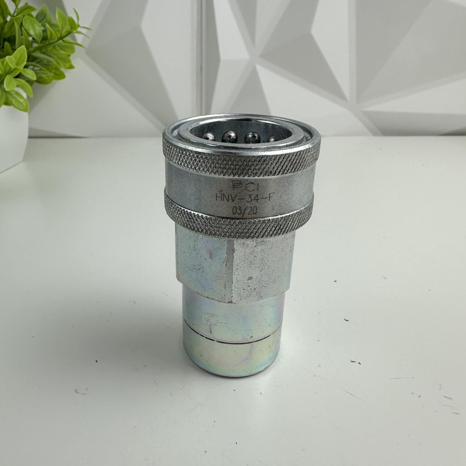 PGI HNV-34-F Hydraulic Quick Coupler, 1-1/4" NPT Female, Steel - Photo 2