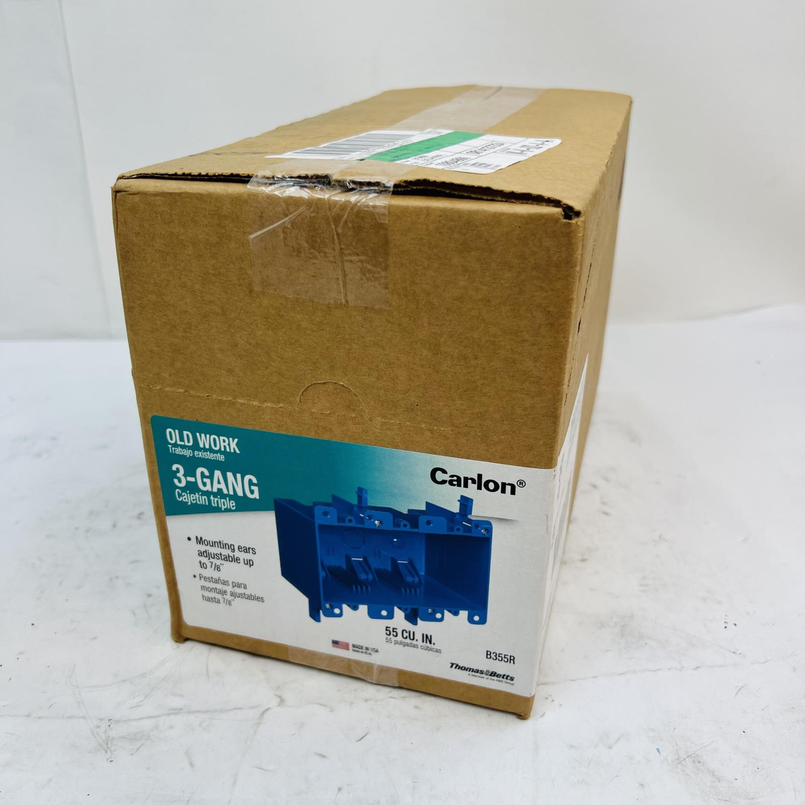 Carlon B355R 3-Gang Old Work Electrical Box, 55 cu. in. (6-pack) - Photo 2