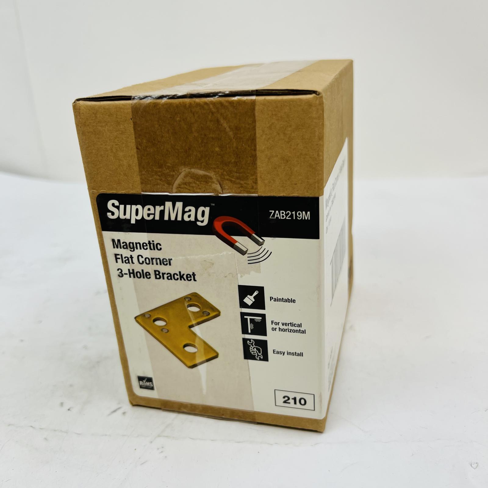 SuperMag Magnetic Flat Corner 3-Hole Bracket ZAB219M by ABB, 10 Pack - Photo 2