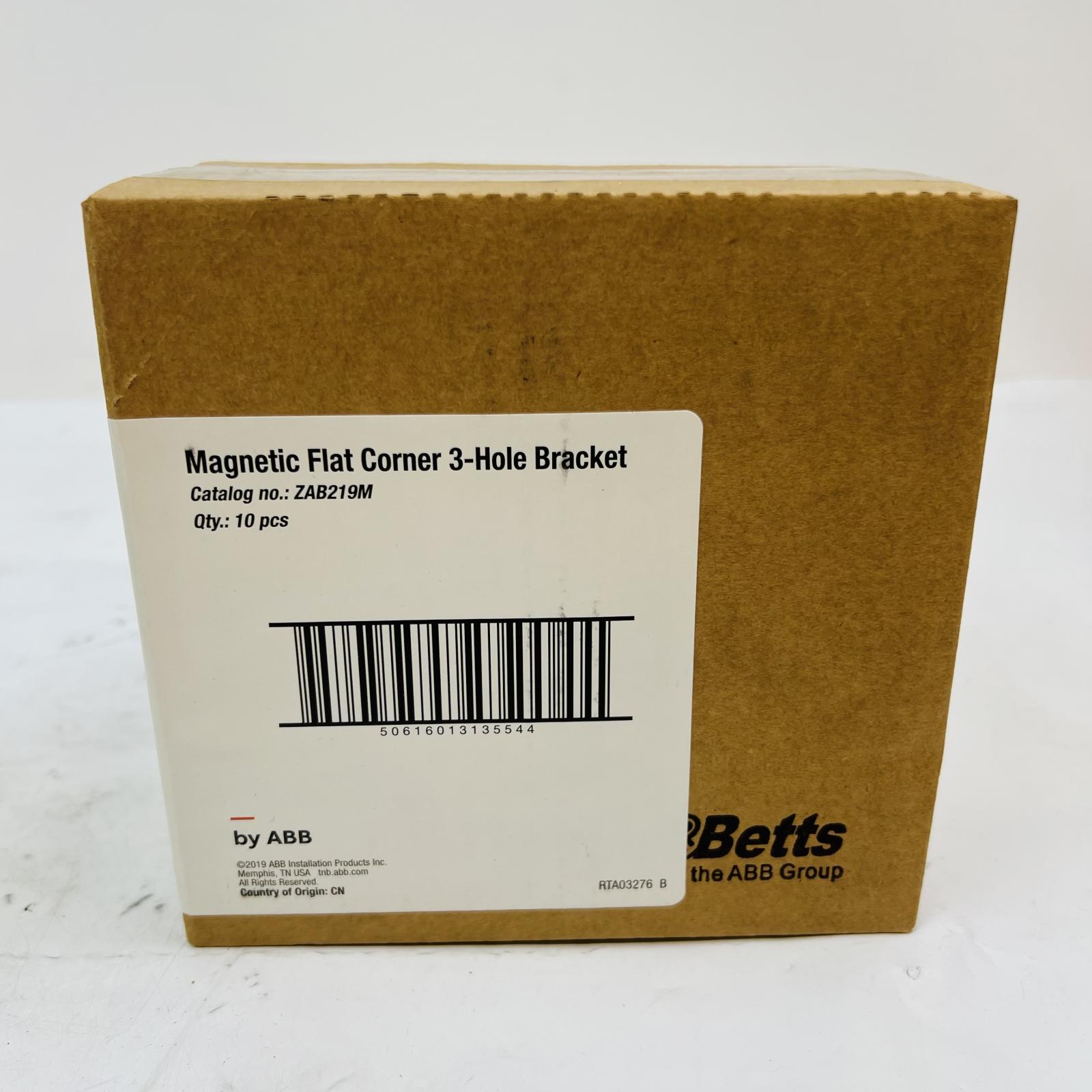 SuperMag Magnetic Flat Corner 3-Hole Bracket ZAB219M by ABB, 10 Pack - Photo 3