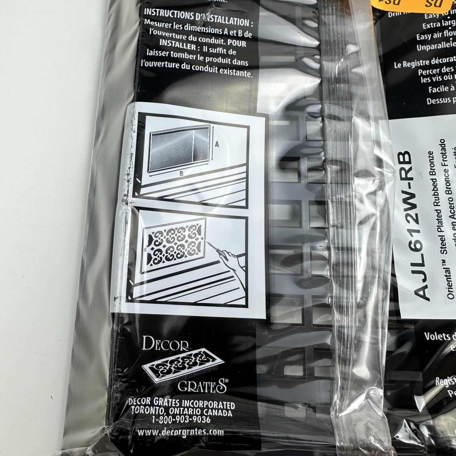 Decor Grates 6"x12" Wall/Ceiling Register Vent, Rubbed Bronze - Photo 4