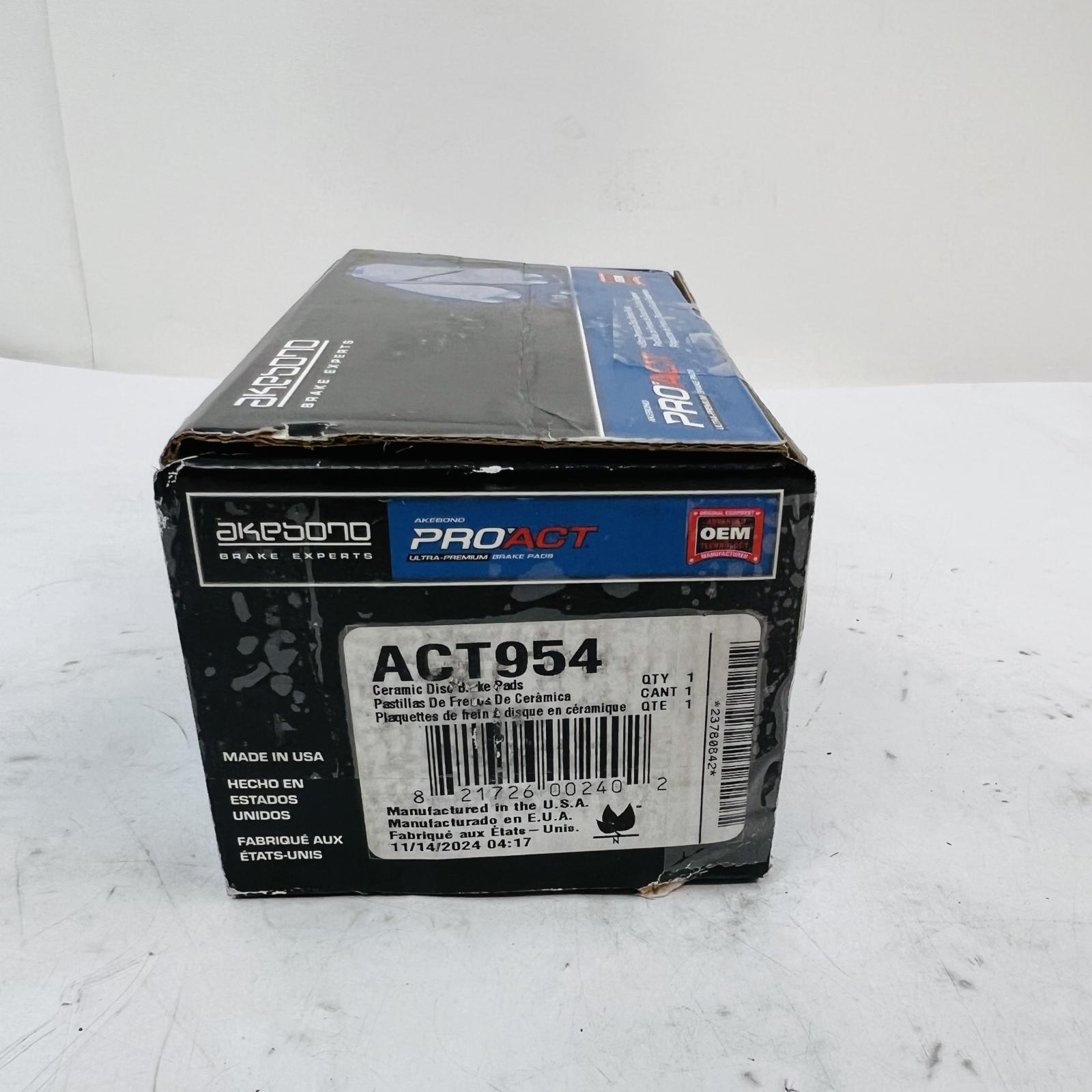 Akebono ACT954 ProACT Ceramic Brake Pads Front OEM for Toyota Camry Lexus ES300 - Photo 3