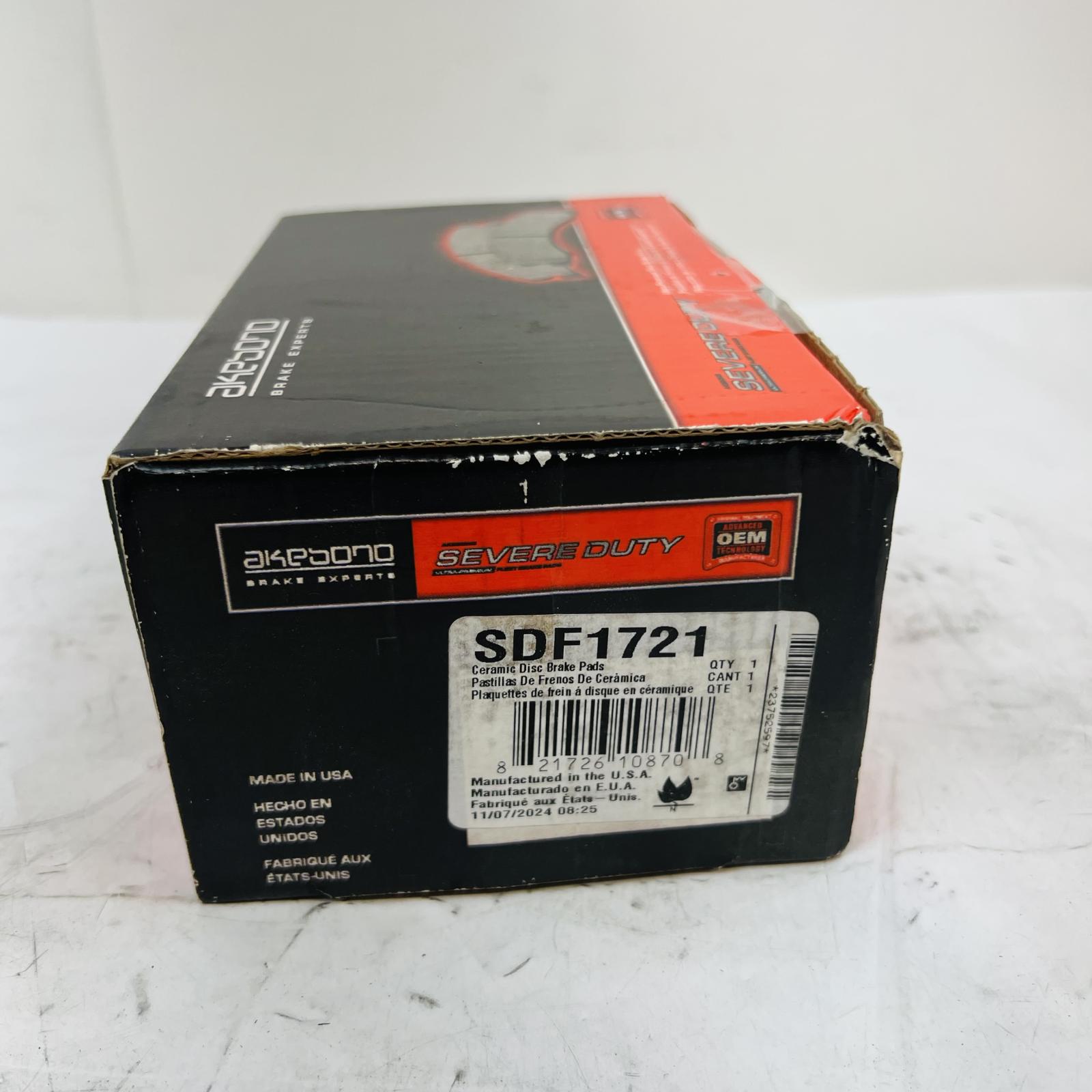 Akebono SDF1721 Severe Duty Ceramic Brake Pads Front OEM for Ford F-150 - Photo 3