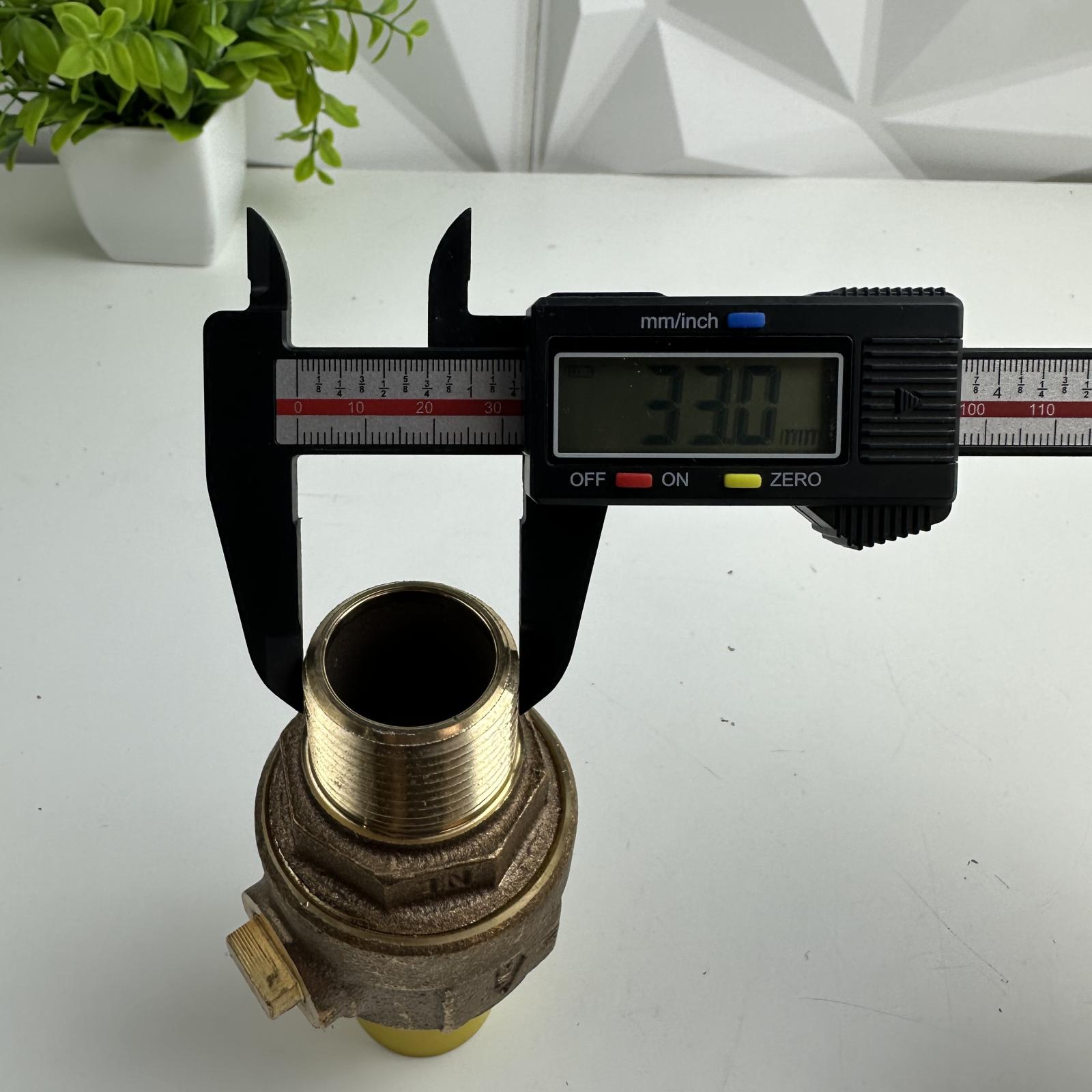 M&D Brass Check Valve 1" NPT 300WOG One Way Non-Return Valve - Photo 4