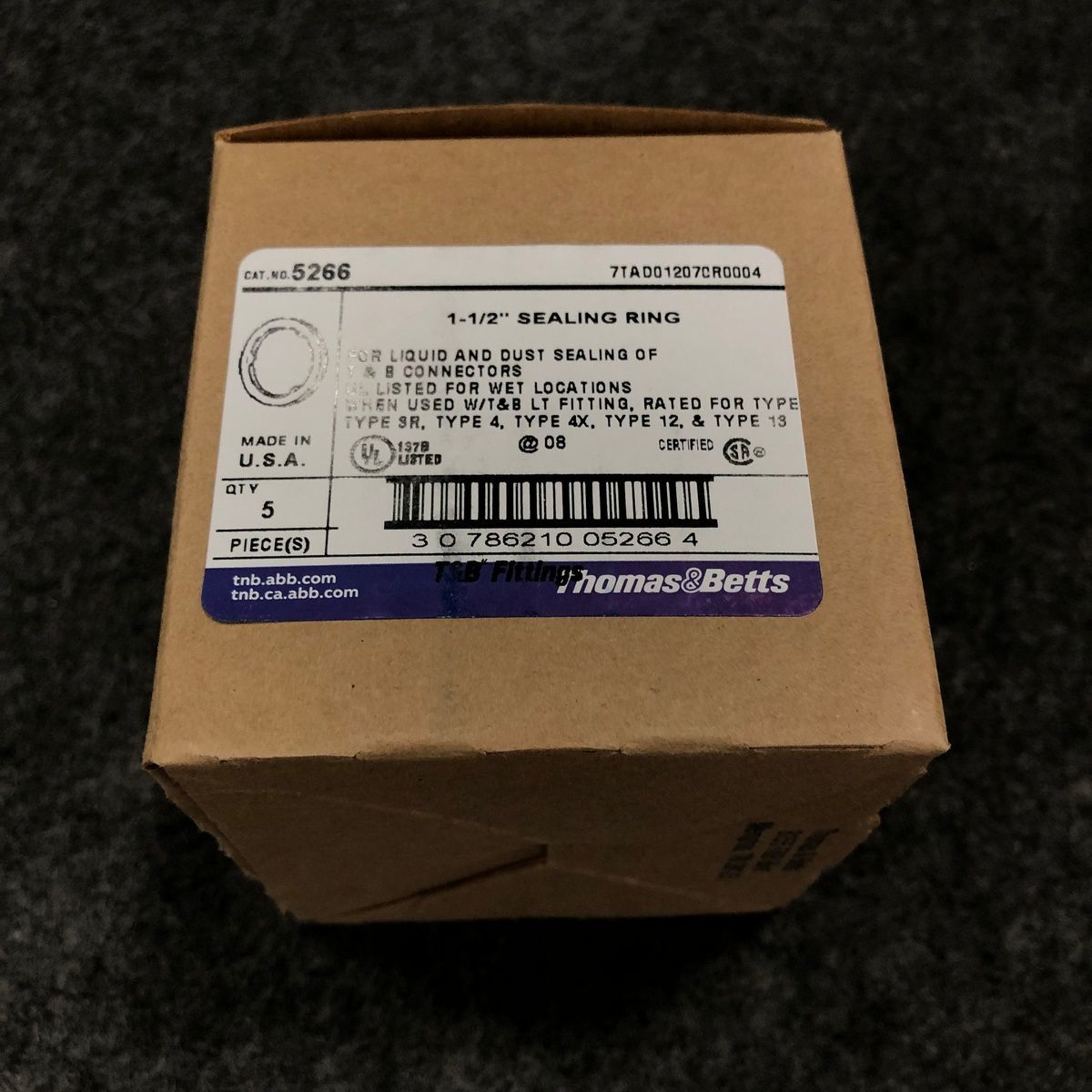 Thomas & Betts 5266 Sealing Ring 1-1/2" for T&B Connectors, Pack of 5 - Photo 7