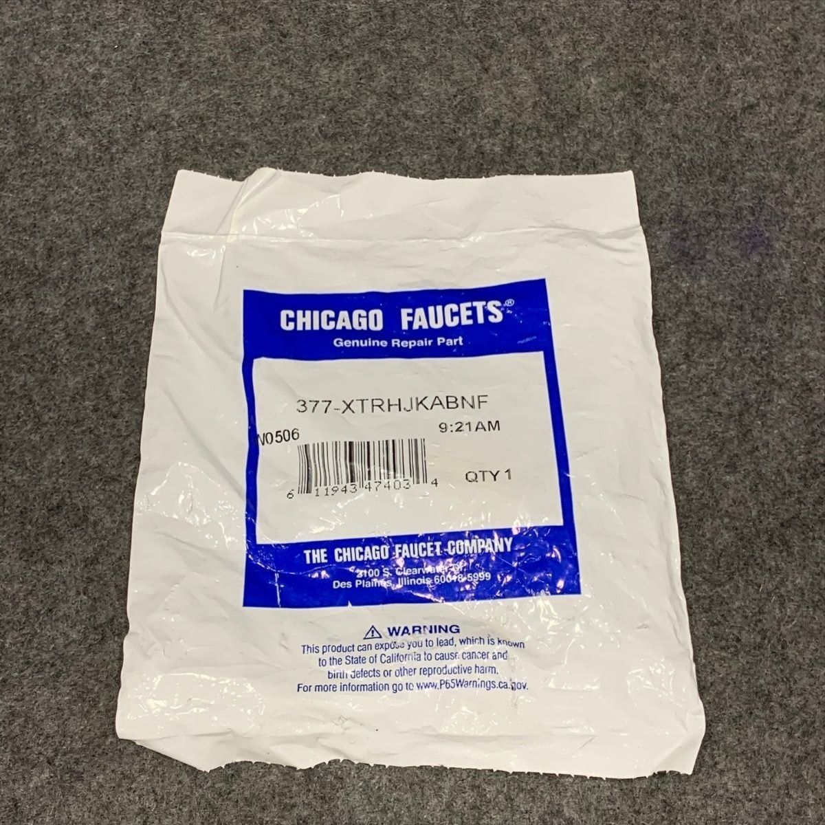 Chicago Faucets 377-XTRHJKABNF Genuine Repair Cartridge - Photo 6