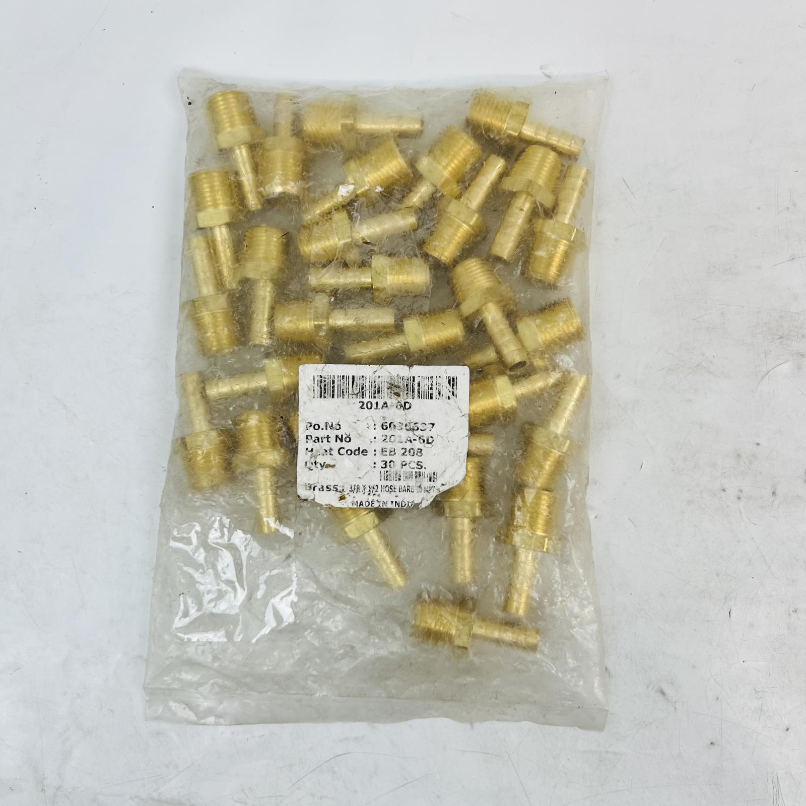 Brass Hose Barb Fitting 3/8" Barb x 1/2" Male NPT – Pack of 30 - Photo 2