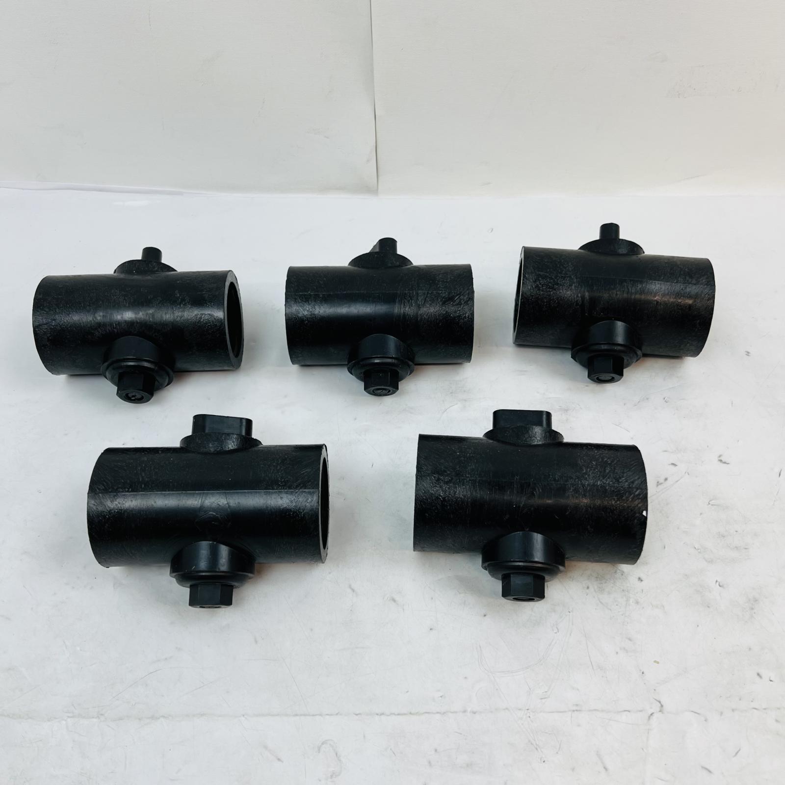 Black Plastic Saddle Tee Clamp-On Pipe Fittings (Lot of 5) - Photo 2