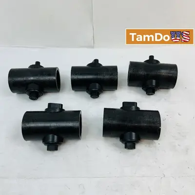 Black Plastic Saddle Tee Clamp-On Pipe Fittings (Lot of 5) at Fasteners & Hardware in new condition
