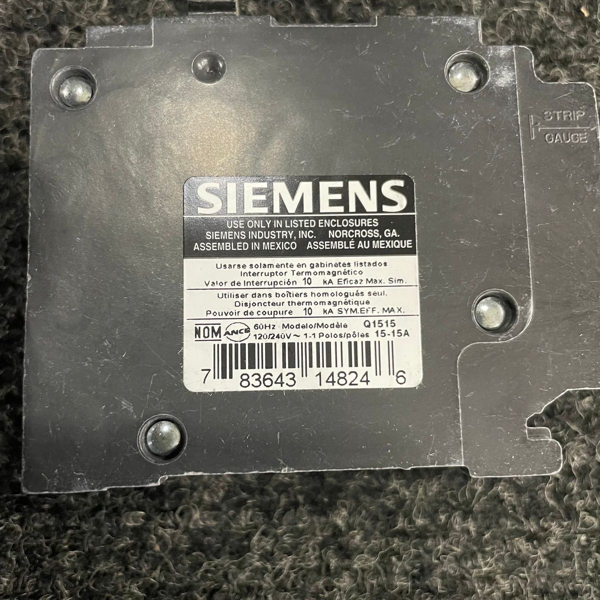 Siemens Q1515 Circuit Breaker, 15A, Type QT, 12 Pack - Photo 10