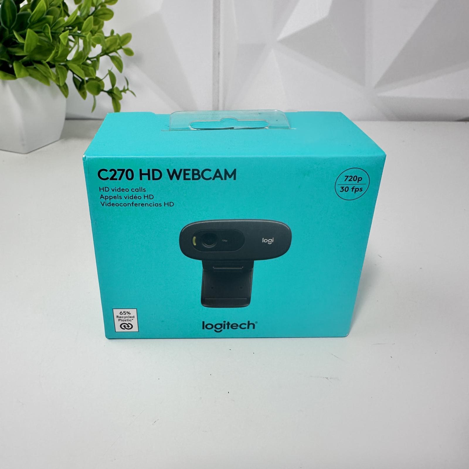 Logitech C270 HD Webcam, 720p, Built-in Microphone, USB - Photo 2