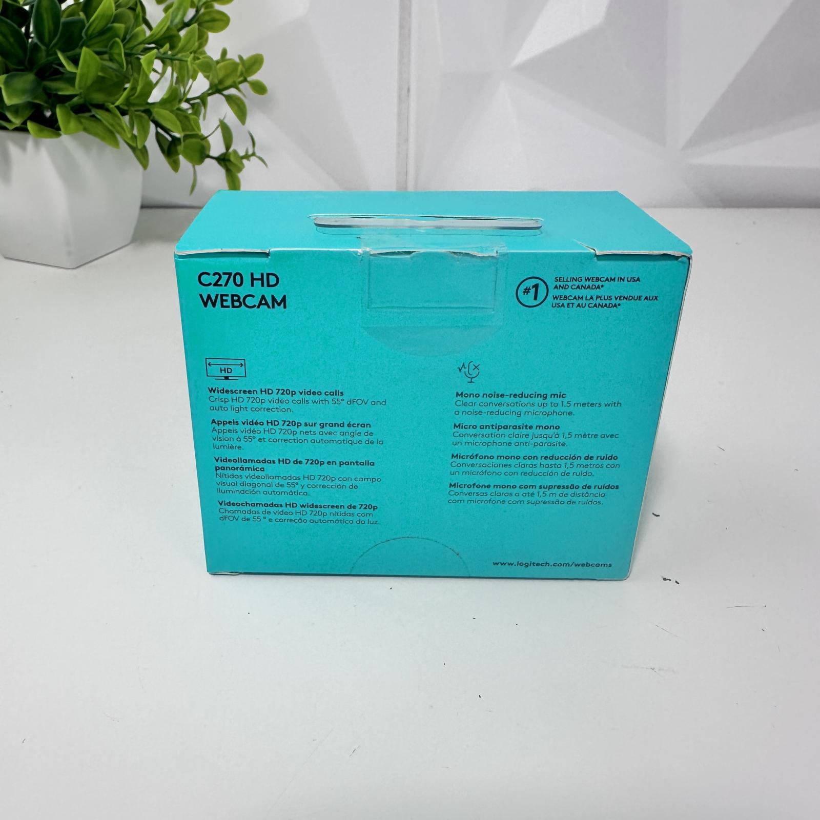 Logitech C270 HD Webcam, 720p, Built-in Microphone, USB - Photo 5