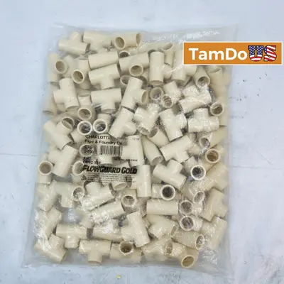 Charlotte Pipe FlowGuard Gold 1/2" CPVC Tee CTS 2400 (100-Pack) at Hydraulics, Pneumatics & Plumbing in new condition