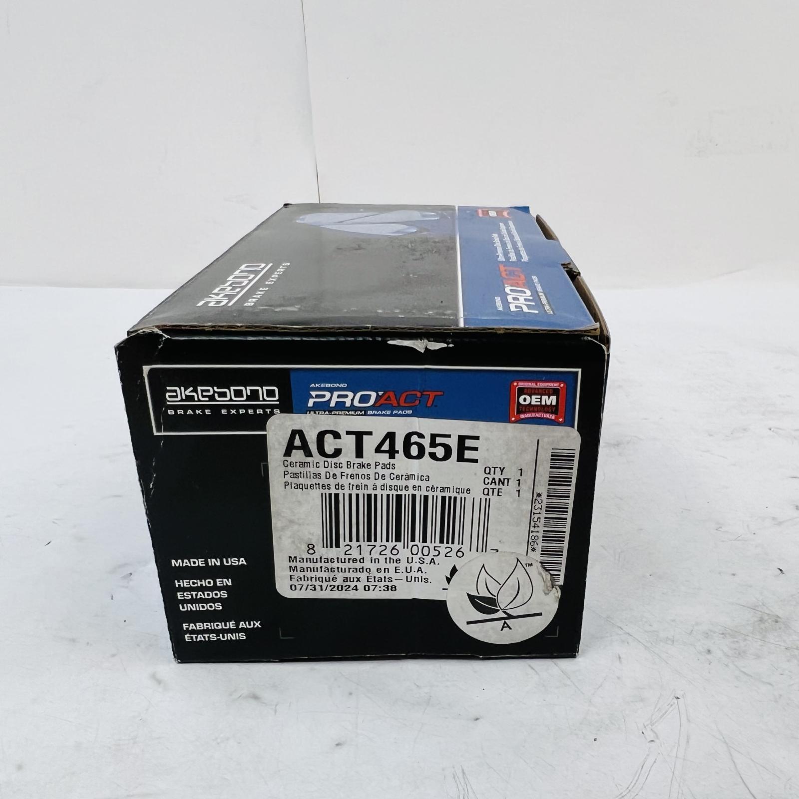 Akebono ACT465E Ceramic Brake Pads Front OEM for Toyota Lexus Scion - Photo 3