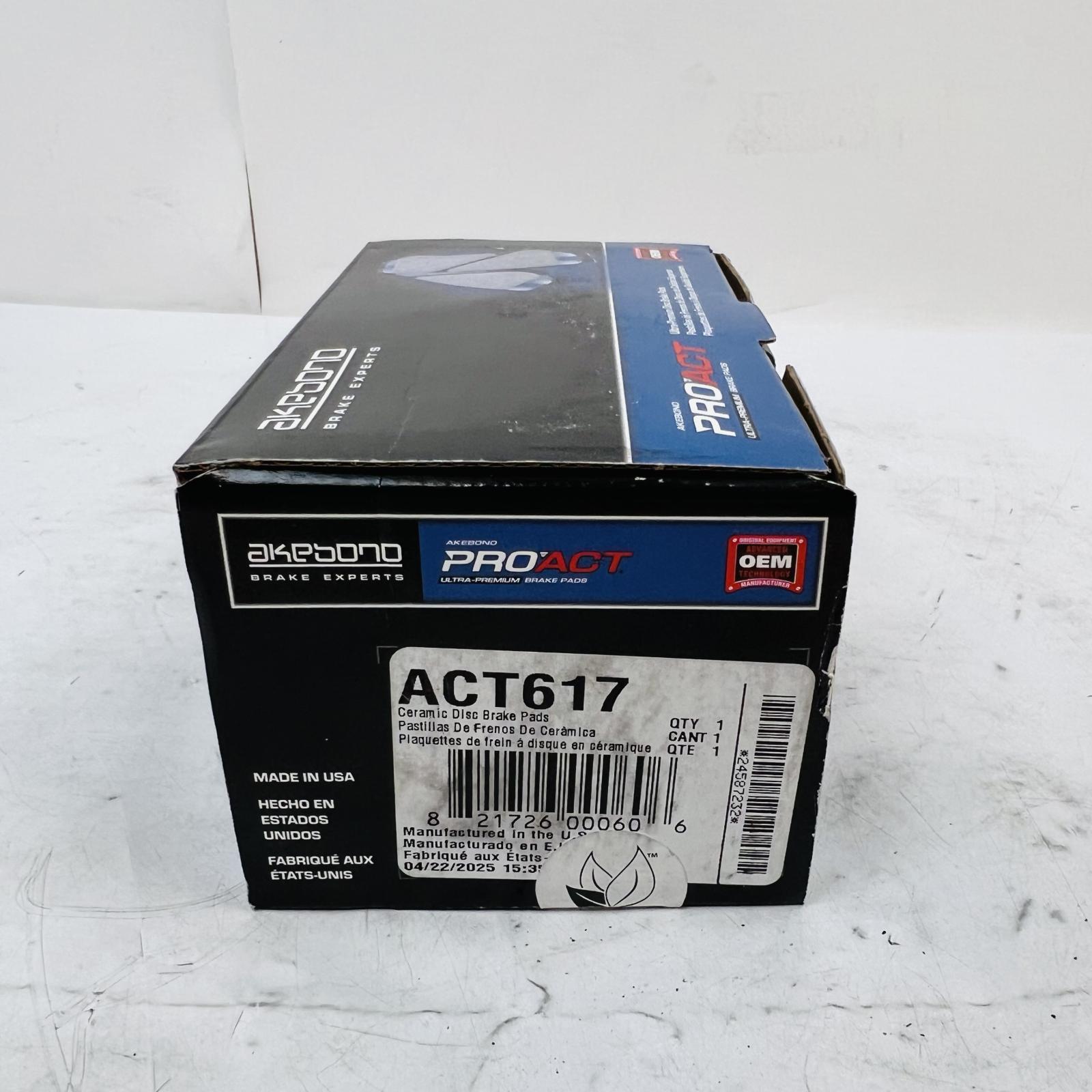 Akebono ACT617 Ceramic Brake Pads Front OEM for Toyota Lexus Scion - Photo 7