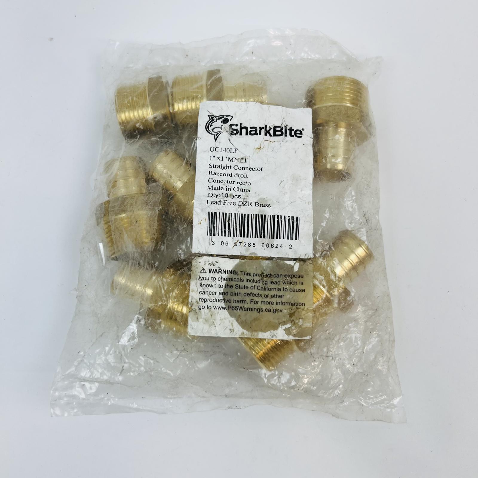 SharkBite UC140LF 1"x1" MNPT Straight Connector, Lead Free Brass, 10pcs - Photo 2