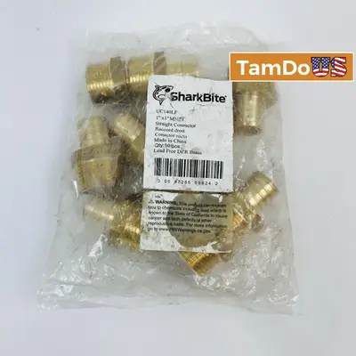 SharkBite UC140LF 1"x1" MNPT Straight Connector, Lead Free Brass, 10pcs at Electrical Equipment & Supplies in new condition