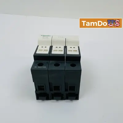 Schneider TeSys DF103 Fuse Holder 940724, 3P 10x38mm at Electrical Equipment & Supplies in new condition