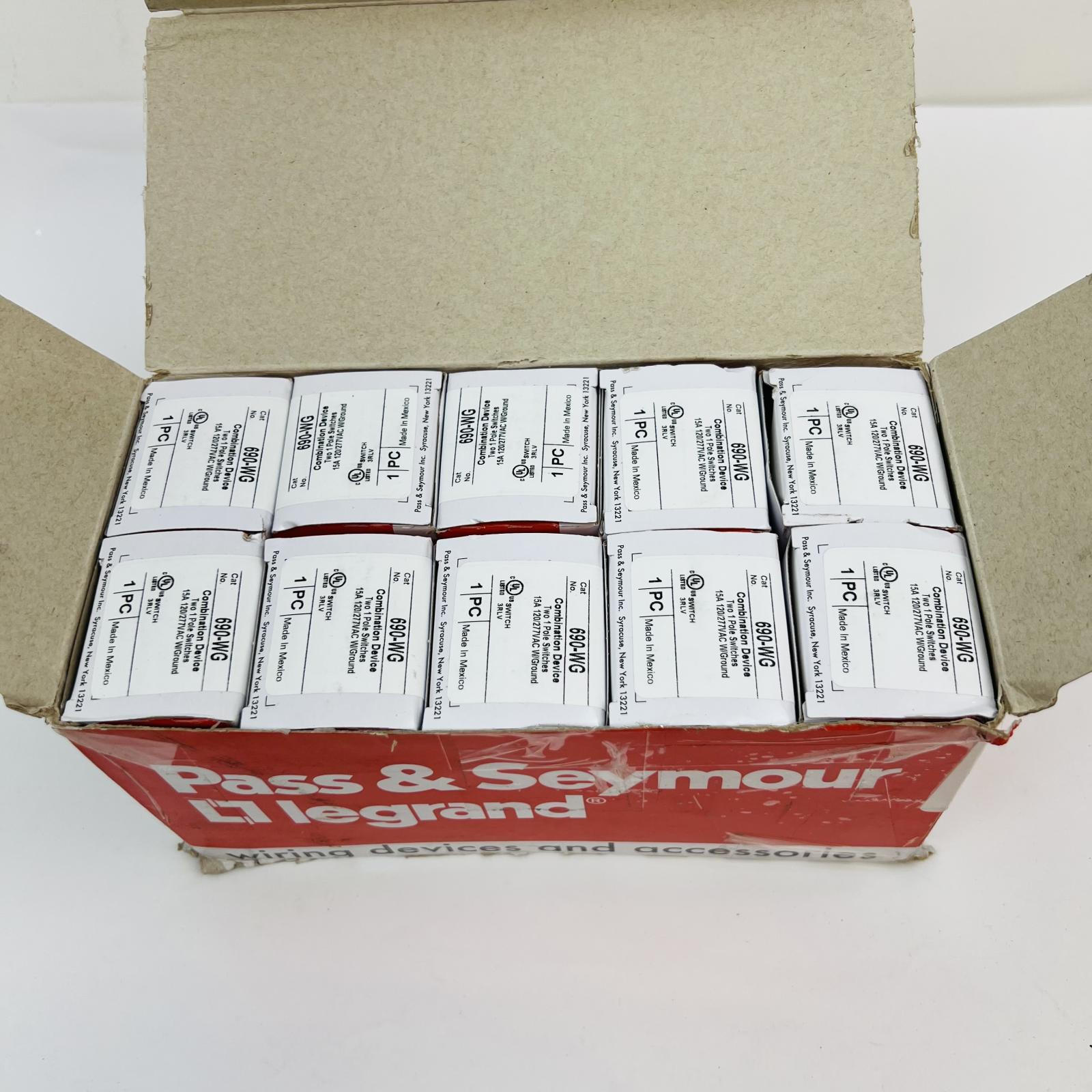 Pass & Seymour 690-WG Combination Device, Two 1-Pole Switches 15A 120/277V - Photo 7