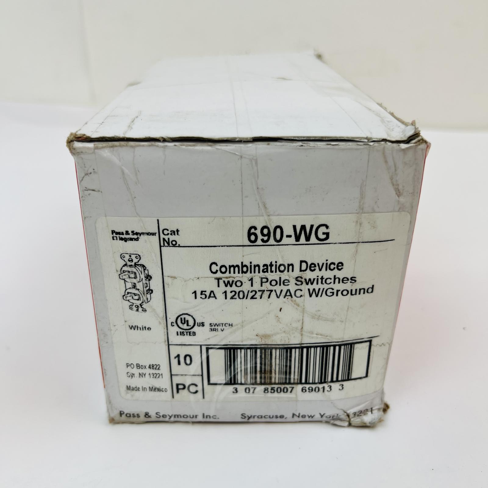 Pass & Seymour 690-WG Combination Device, Two 1-Pole Switches 15A 120/277V - Photo 3