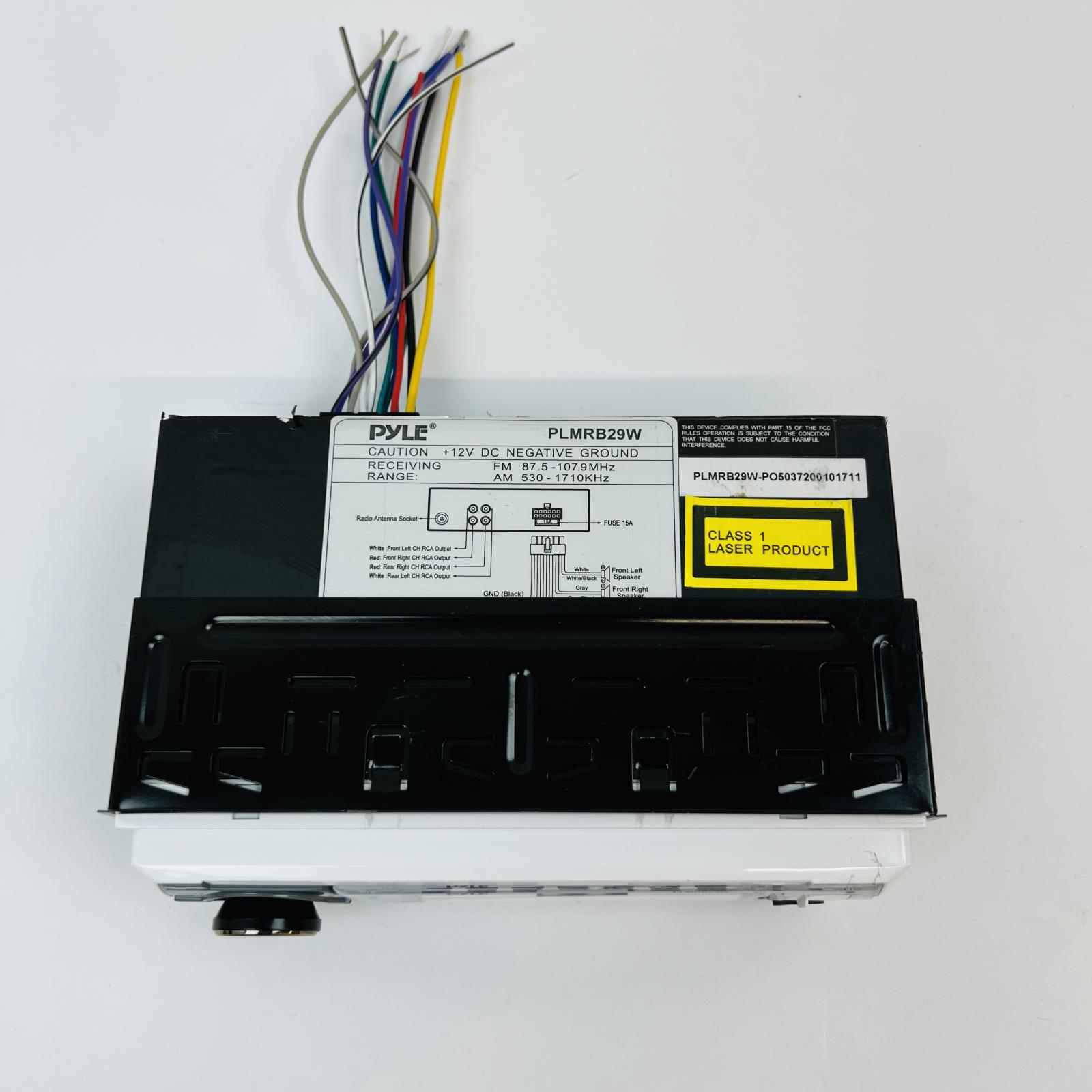 Pyle PLMRB29W Marine Car Stereo Receiver AM/FM USB SD AUX Input - Photo 3