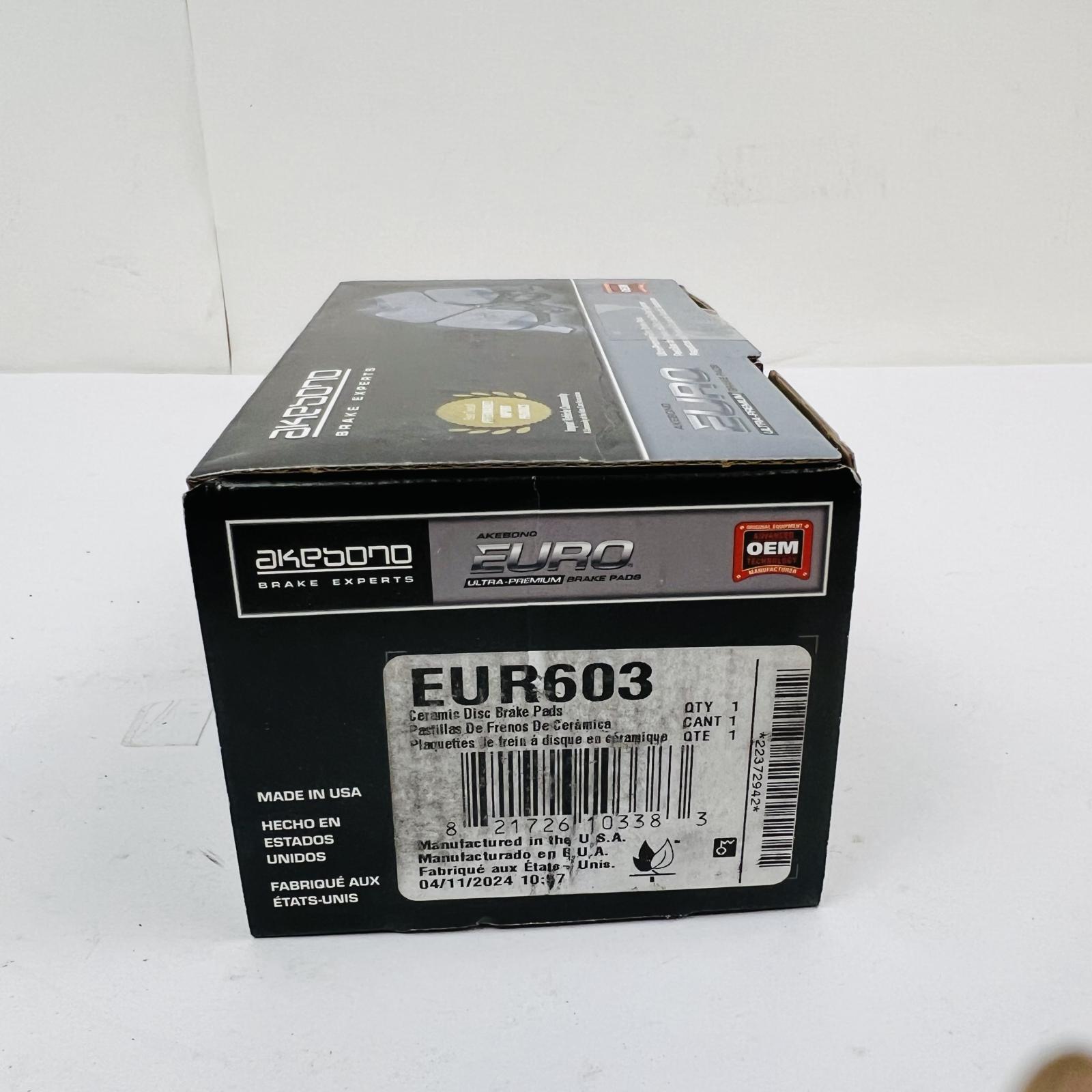 Akebono EUR603 Euro Ceramic Brake Pads Front OEM for BMW 3-Series 5-Series X3 - Photo 3