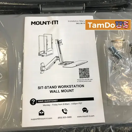 Mount-It! MI-7905 Sit-Stand Workstation Wall Mount Adjustable Monitor Arm at TamDoUS Taylorsville