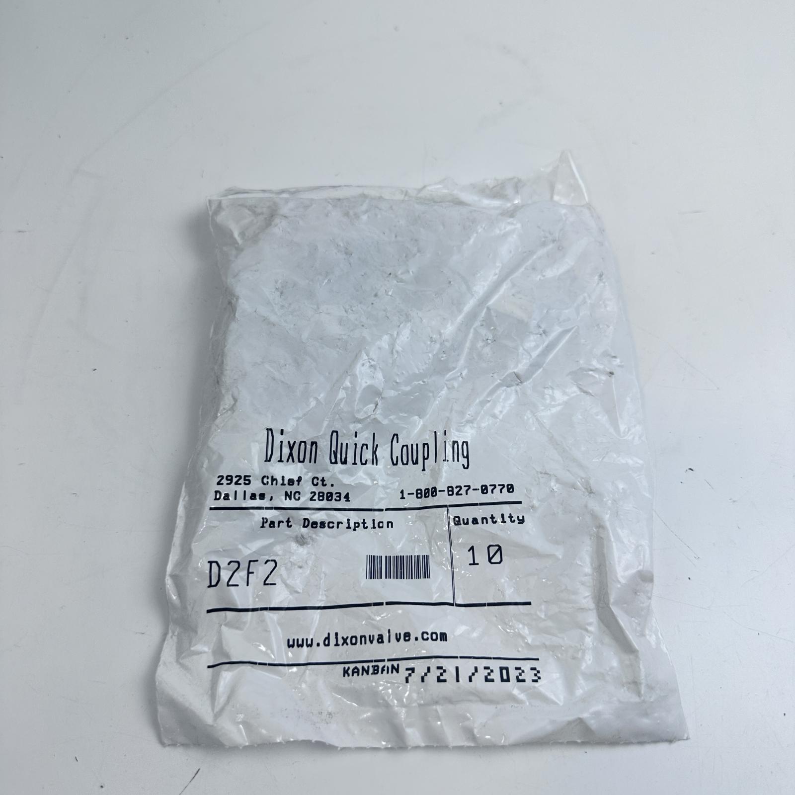 Dixon D2F2 Quick Coupling Hydraulic Fitting – Lot of 10 - Photo 2