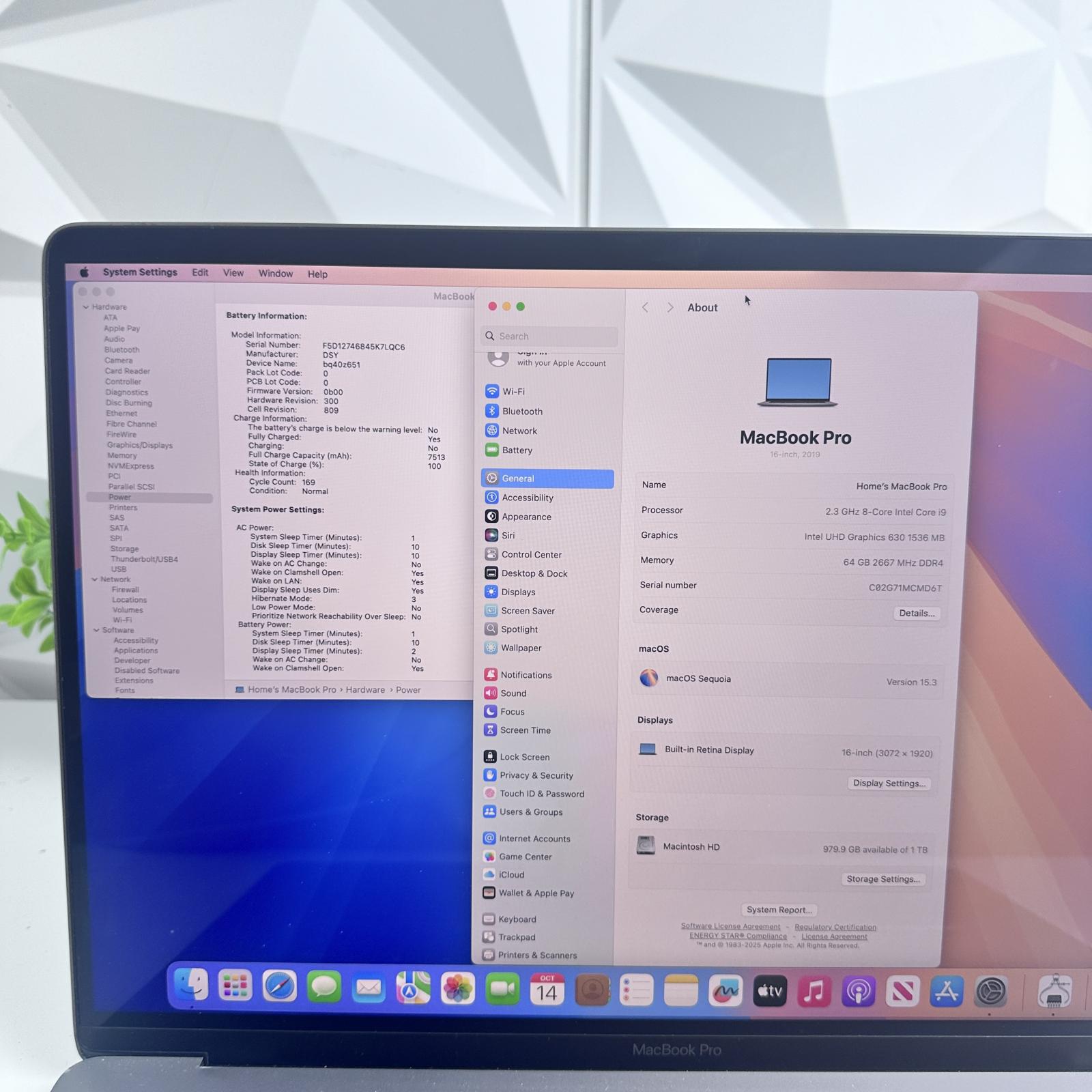 MacBook Pro (16-inch, 2019) Intel 8-Core i9 2.3GHz, 64GB, 1TB SSD - Photo 10