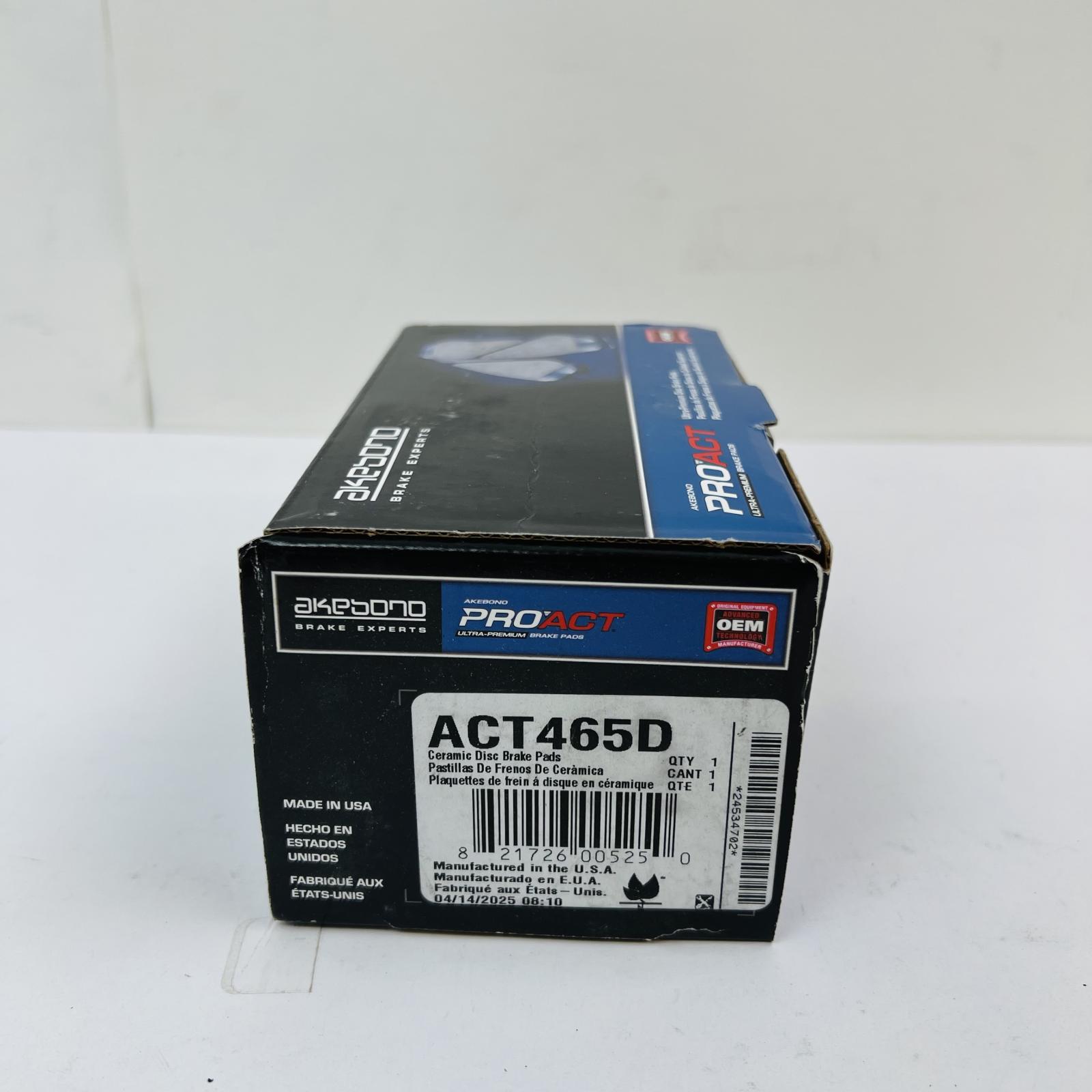 Akebono ACT465D Ceramic Brake Pads Front ProACT OEM for Acura Honda - Photo 3