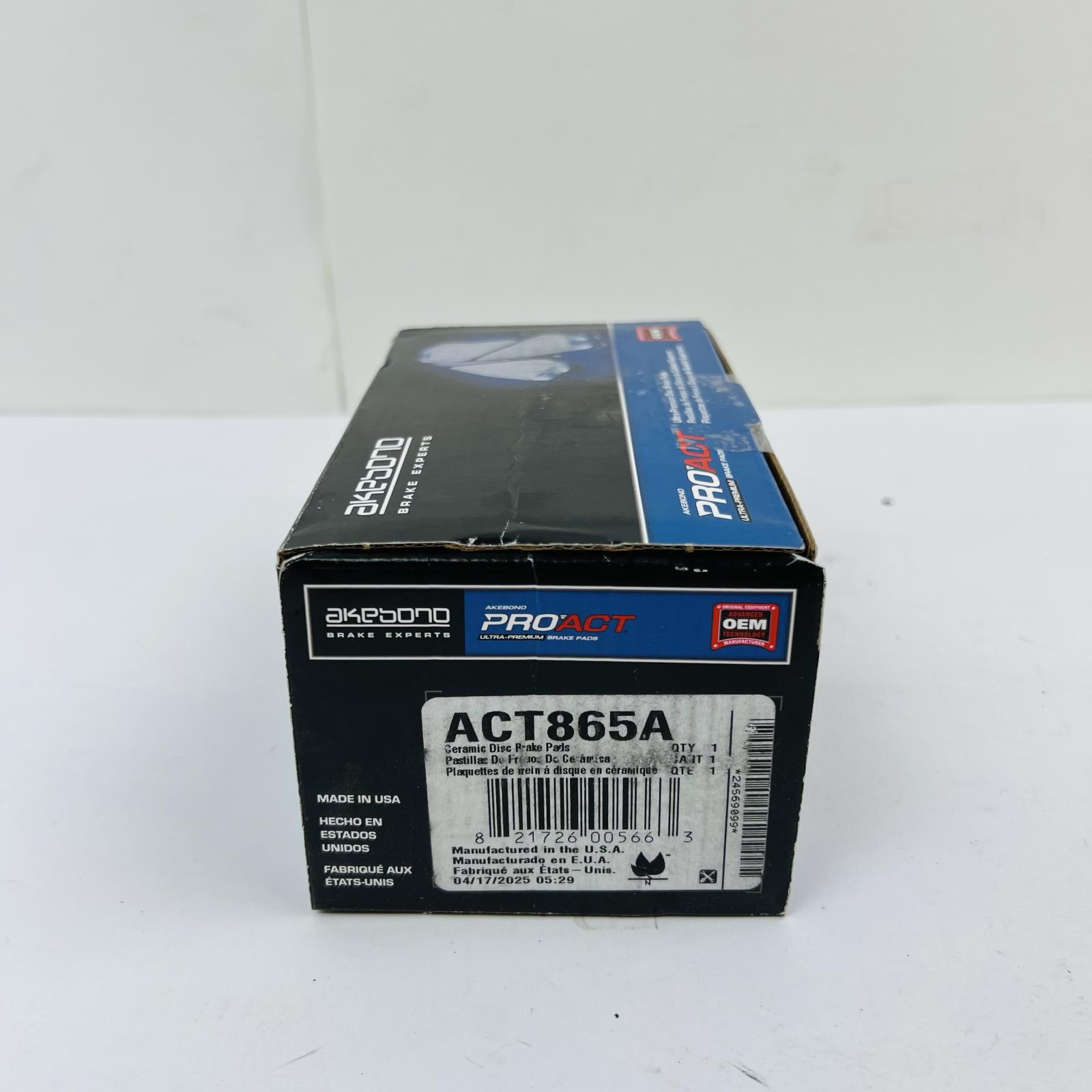 Akebono ACT865A Ceramic Brake Pads Front ProACT OEM for Toyota Lexus Scion - Photo 3
