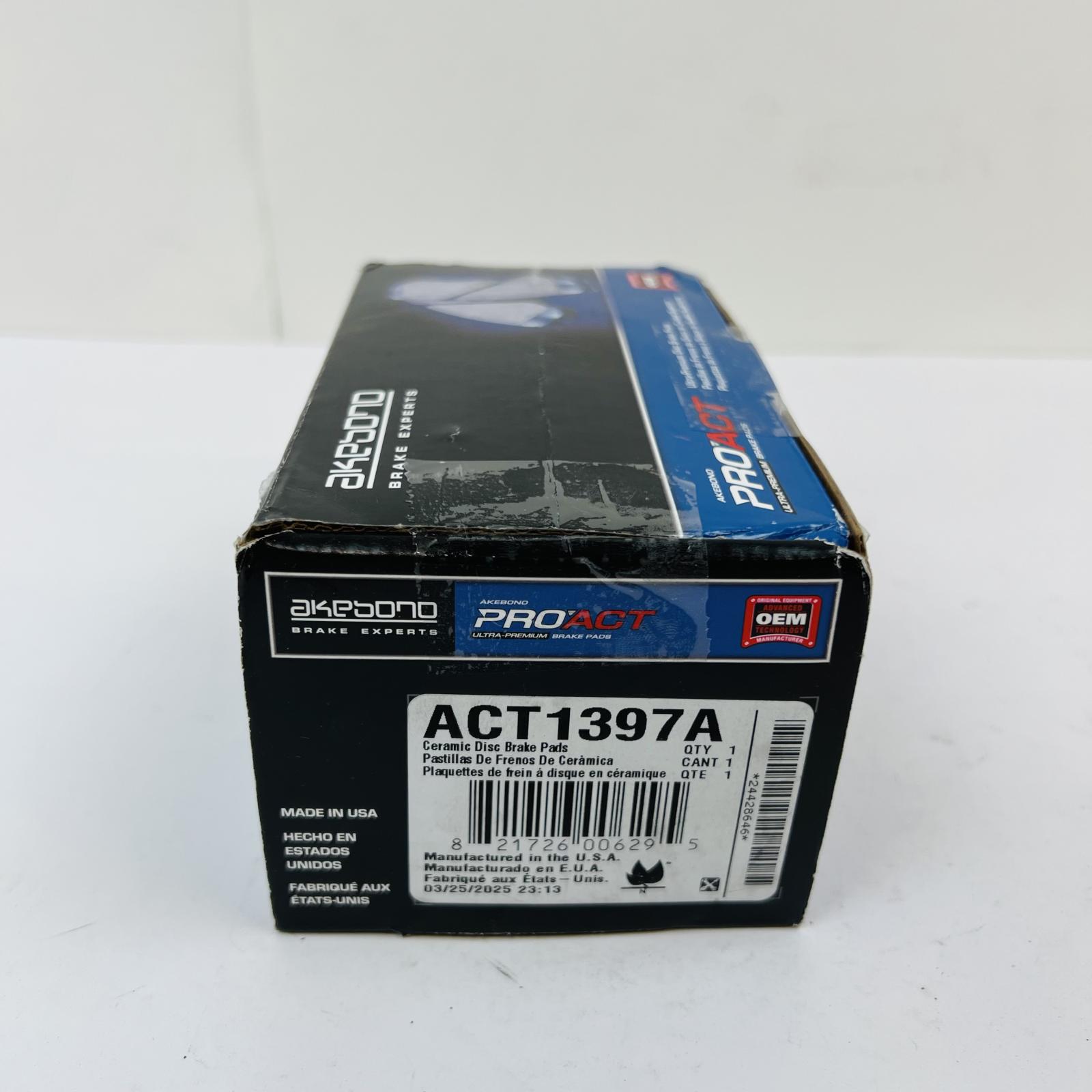 Akebono ACT1397A Ceramic Brake Pads Front ProACT OEM for Toyota Lexus - Photo 3