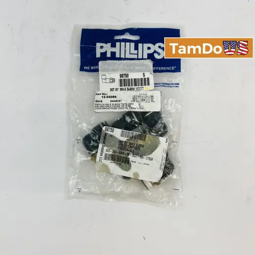 Phillips 98750 DOT 90° Male Elbow 1/2"x3/8" Composite Push-Lock (5-Pack) at TamDoUS Taylorsville