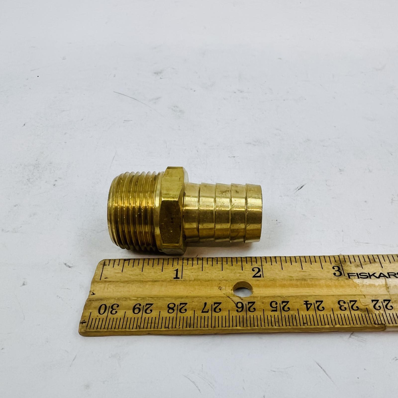 Lot of 10 Brass Hose Barb Fittings 3/4" NPT x 3/4" Barb Male Adapter - Photo 2