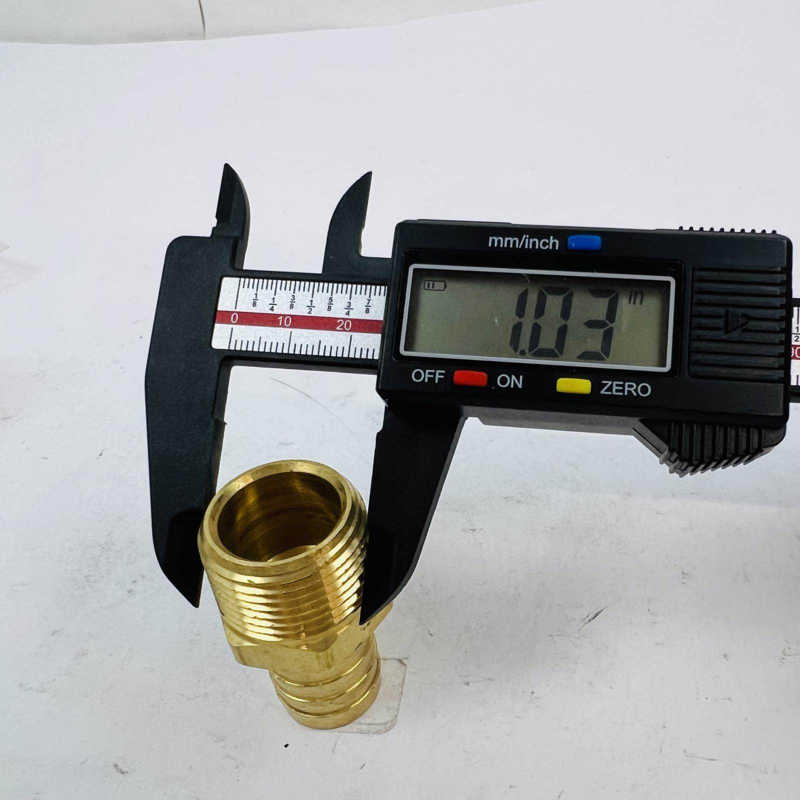 Lot of 10 Brass Hose Barb Fittings 3/4" NPT x 3/4" Barb Male Adapter - Photo 4