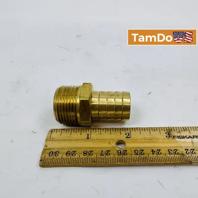 Lot of 10 Brass Hose Barb Fittings 3/4" NPT x 3/4" Barb Male Adapter at Fasteners & Hardware in new condition