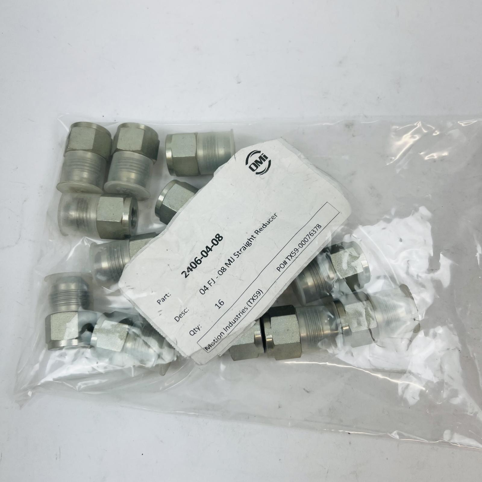 Lot of 16 DMI 2406-04-08 Hydraulic Straight Reducer Fitting - Photo 2