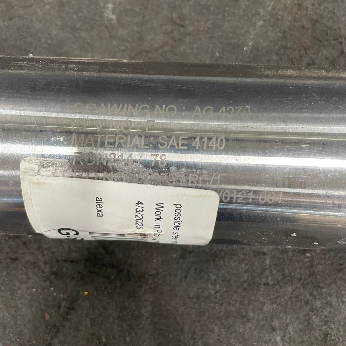 Industrial Steel Shaft AG4270 SAE 4140 Precision Machined, 17.8" Length - Photo 3