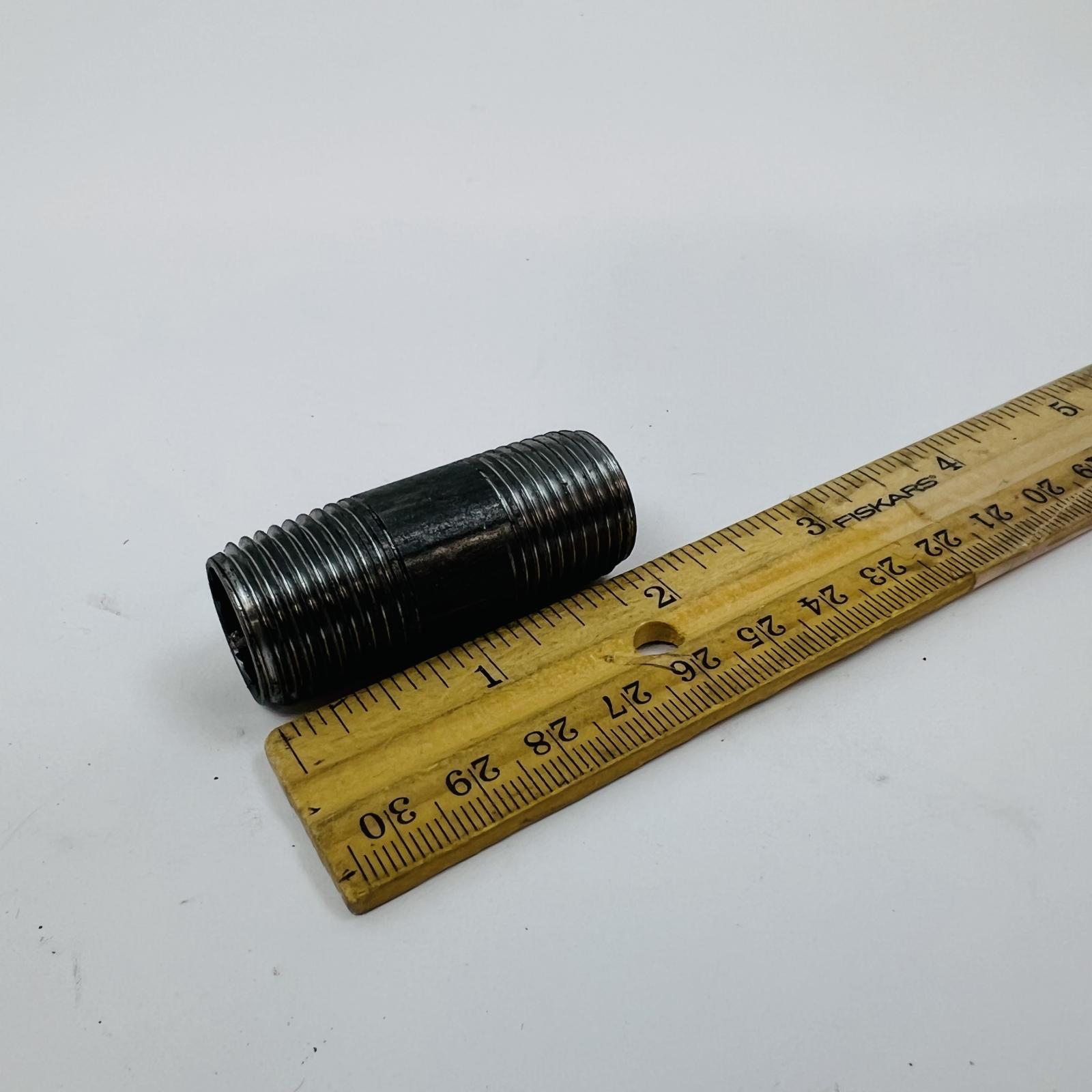 1/2" x 2-1/2" Black Steel Pipe Nipple Threaded Both Ends - Photo 4