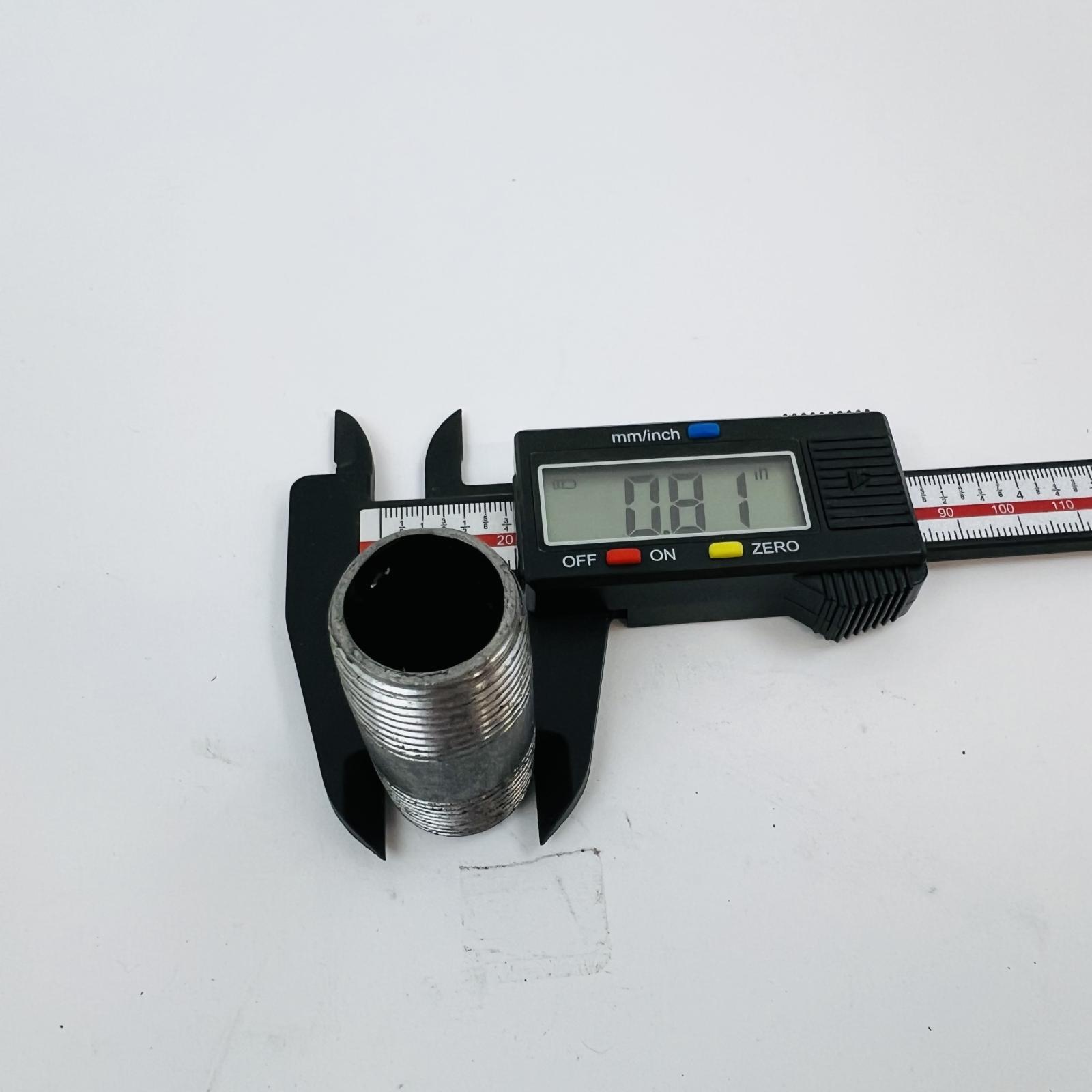 1/2" x 2-1/2" Black Steel Pipe Nipple Threaded Both Ends - Photo 3