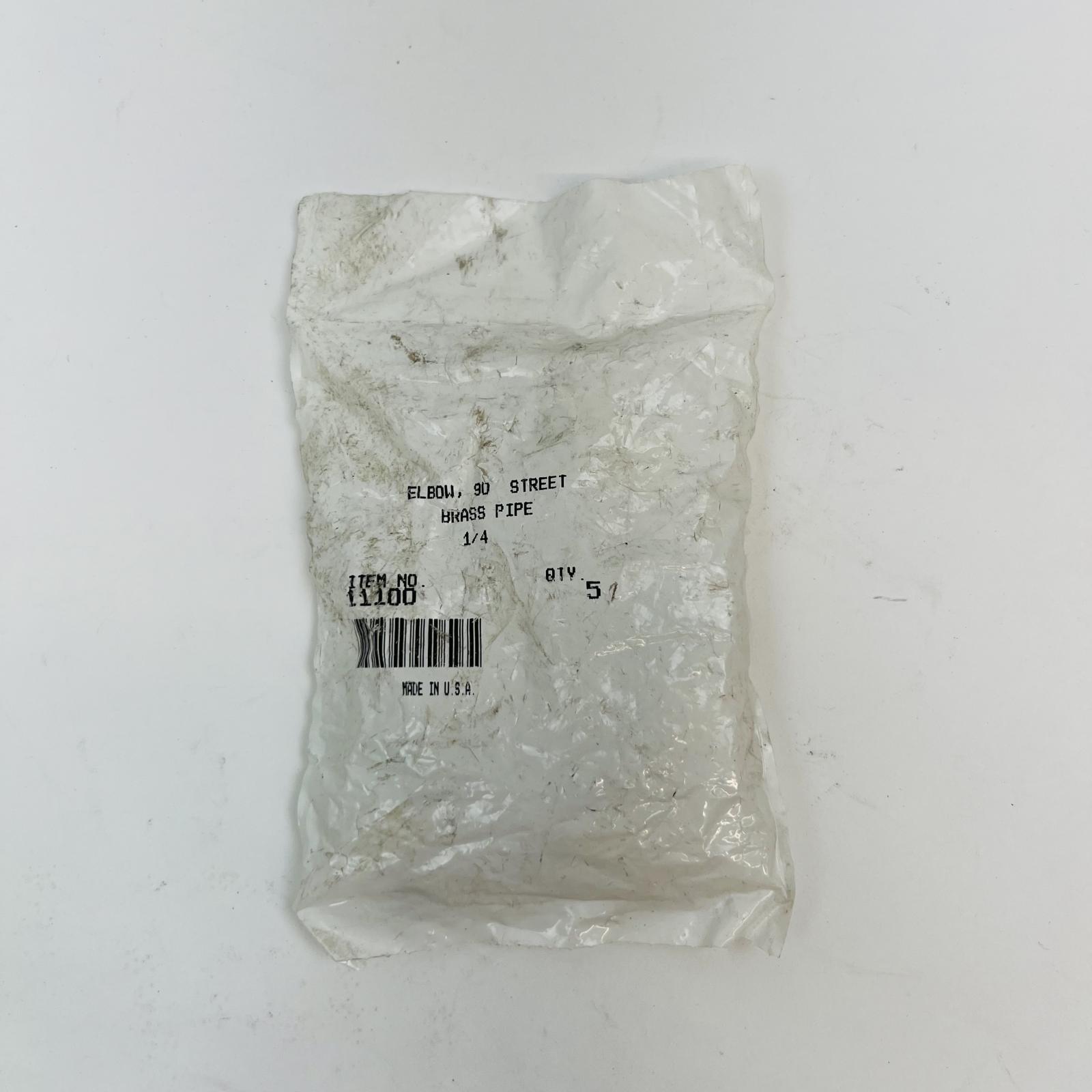 Lot of 5 Brass 1/4" 90° Street Elbow Pipe Fittings - Photo 3