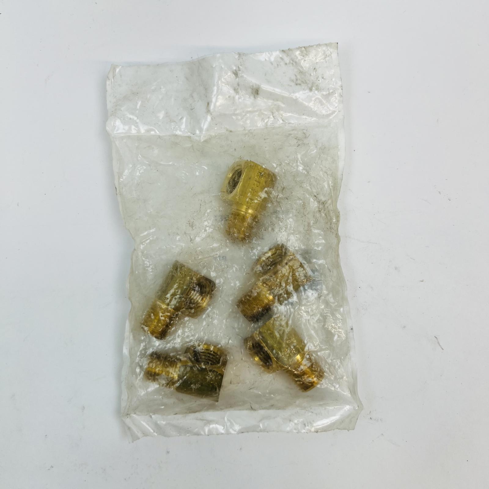 Lot of 5 Brass 1/4" 90° Street Elbow Pipe Fittings - Photo 2