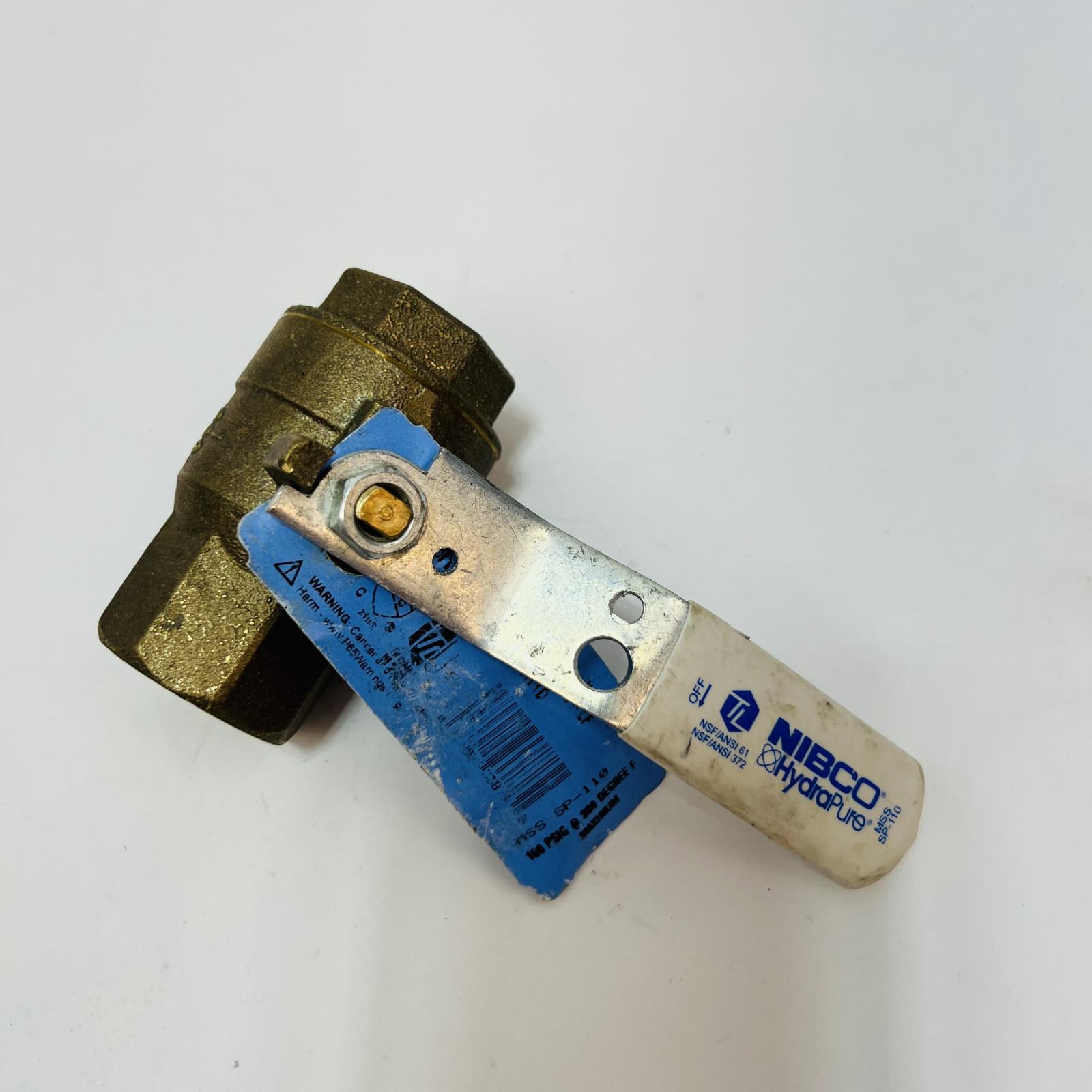 Nibco 1" Brass Ball Valve 600 CWP Hydropure MSS SP-110 - Photo 2