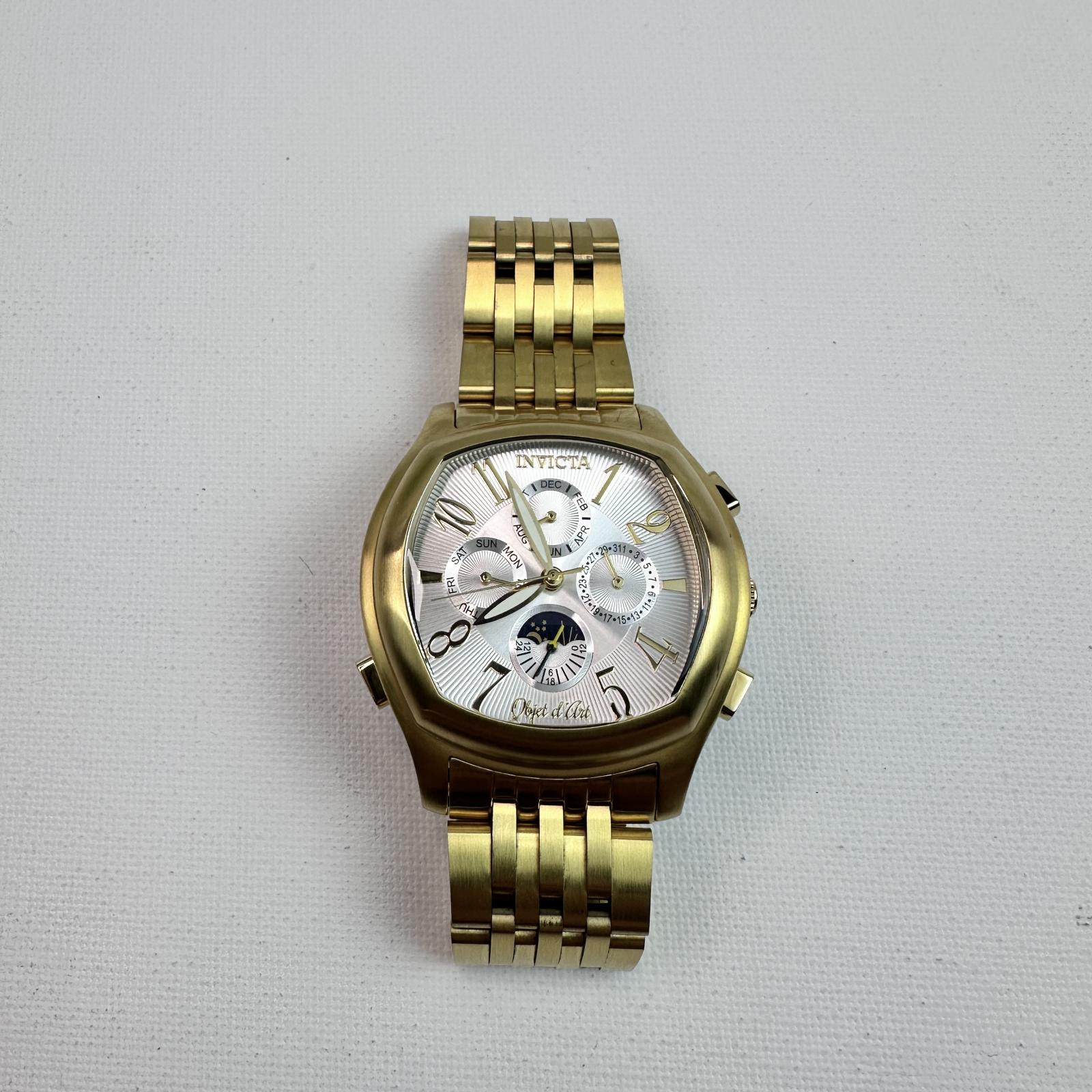 Invicta Objet D Art 37883 Men's 42mm Gold Auto Skeleton Watch Silver Dial - Photo 11