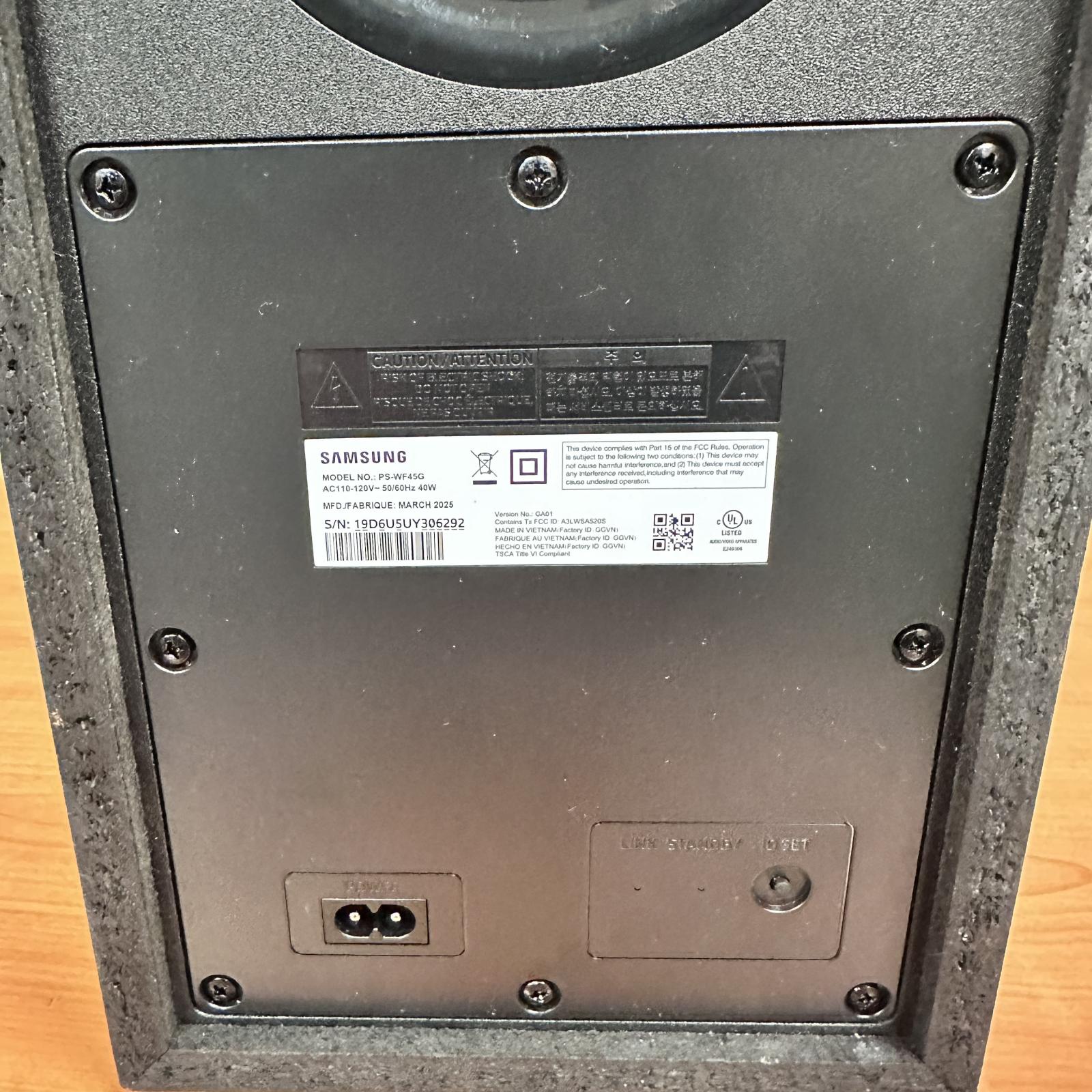 Samsung PS-WF45G Wireless Subwoofer 40W 110–120V - Photo 8