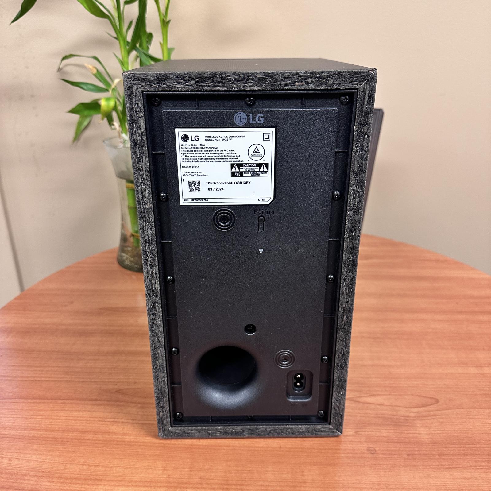 LG SPQ2-W Wireless Active Subwoofer 33W for LG SP2 / SPQ2 Soundbar - Photo 6