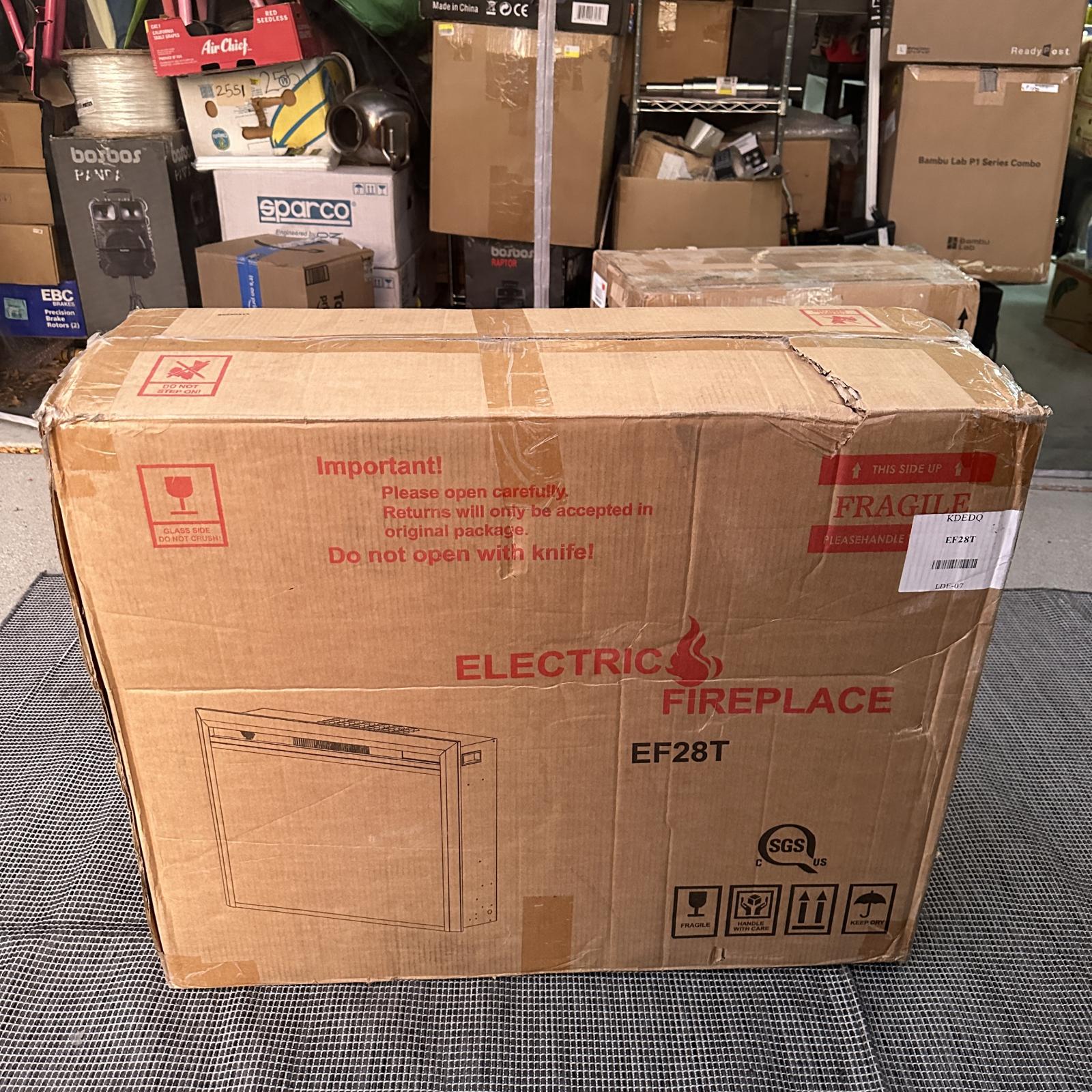 EdenDirect 30.51-in W Black Wall-Mount LED Fireplace - Photo 8