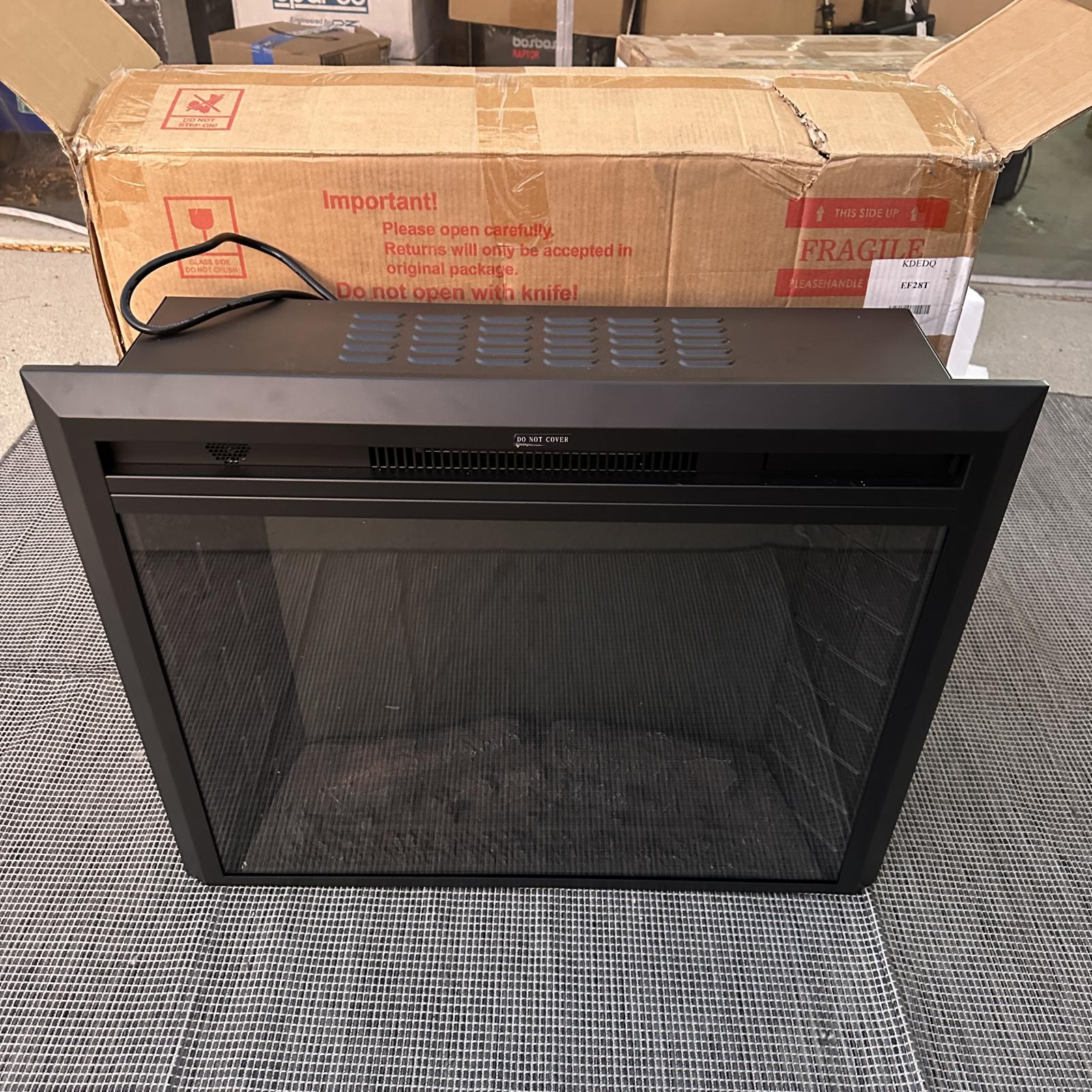 EdenDirect 30.51-in W Black Wall-Mount LED Fireplace - Photo 10